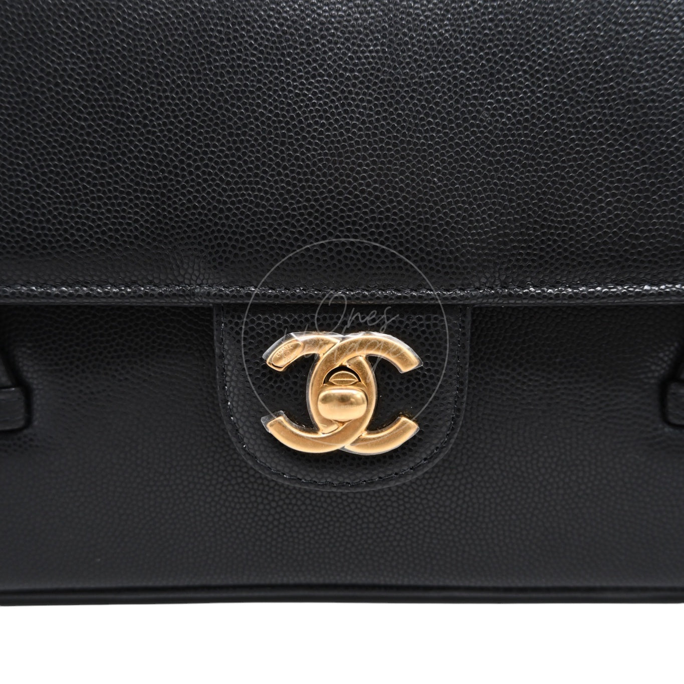 [Pre-owned] Chanel Preppy Coco Small Flap Bag in Black Calfskin GHW