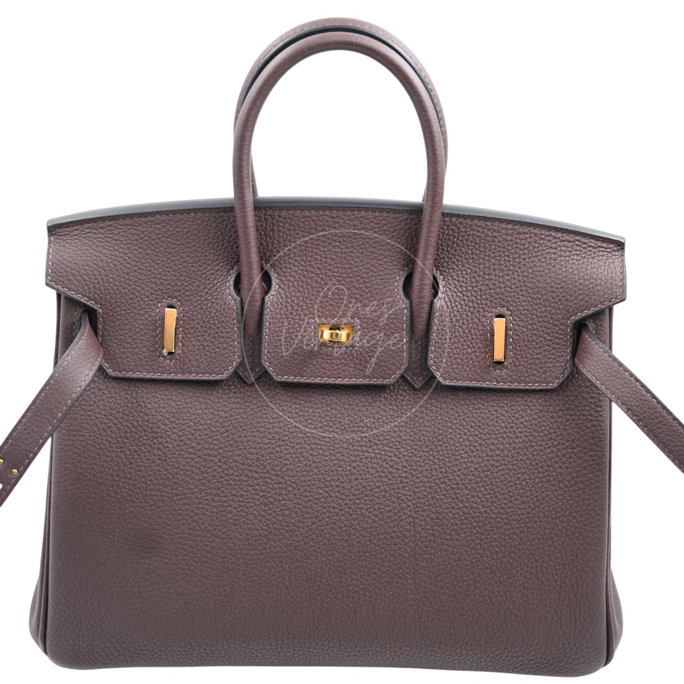 [Pre-owned] Hermes Birkin 25 Chocolate Togo Stamp C GHW