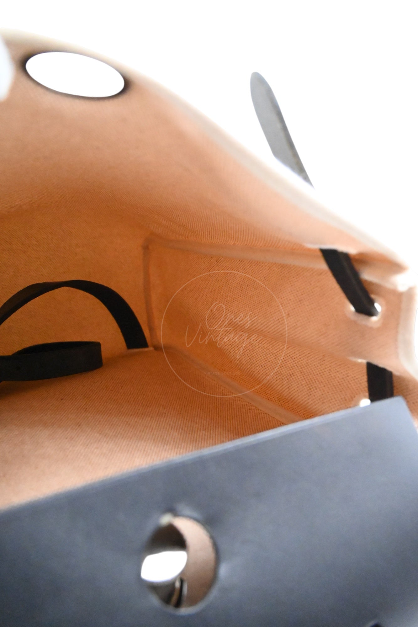 [Pre-owned] Hermes Herbag Backpack Black Swift Beige Canvas Stamp Square C
