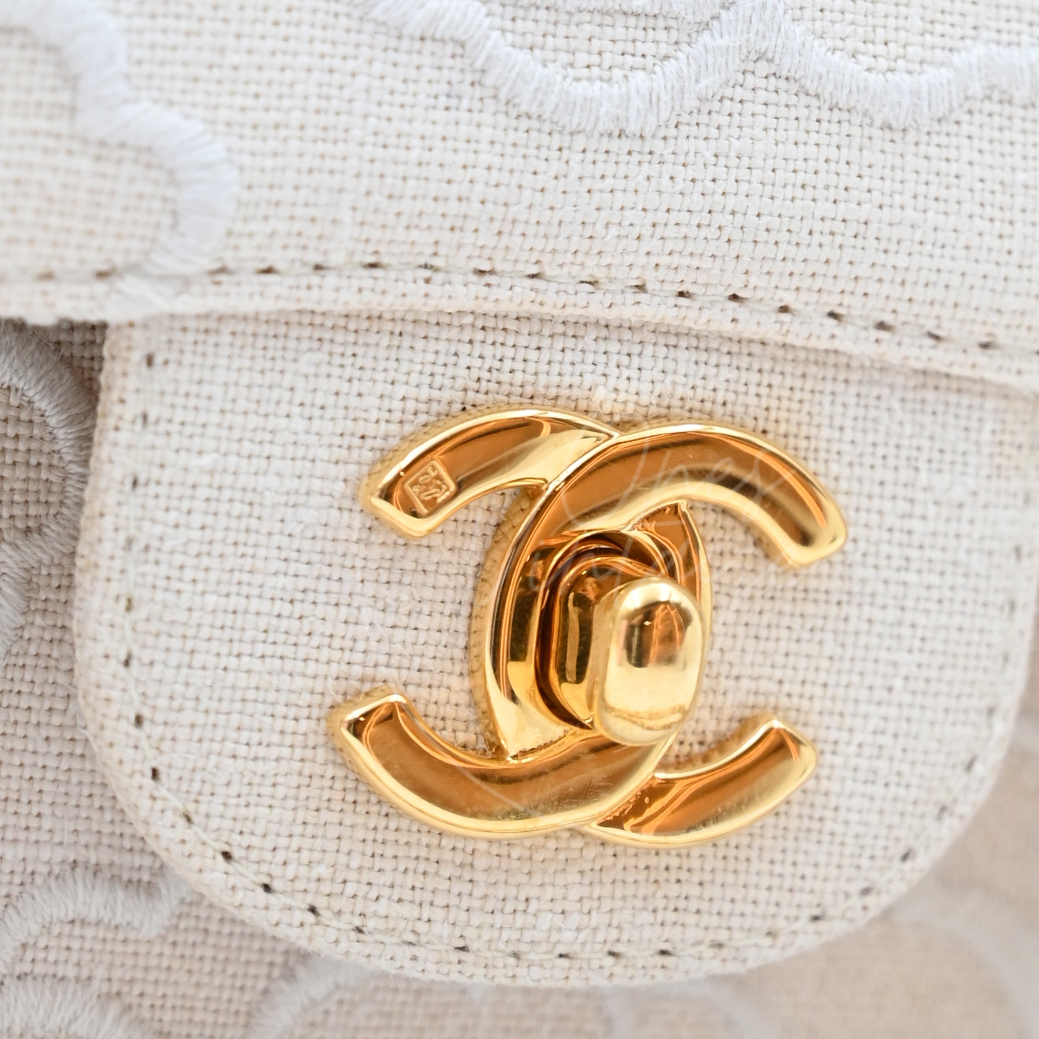 Chanel Camellia Embroidered Small Classic Flap Bag GHW Ivory Beige Series 5