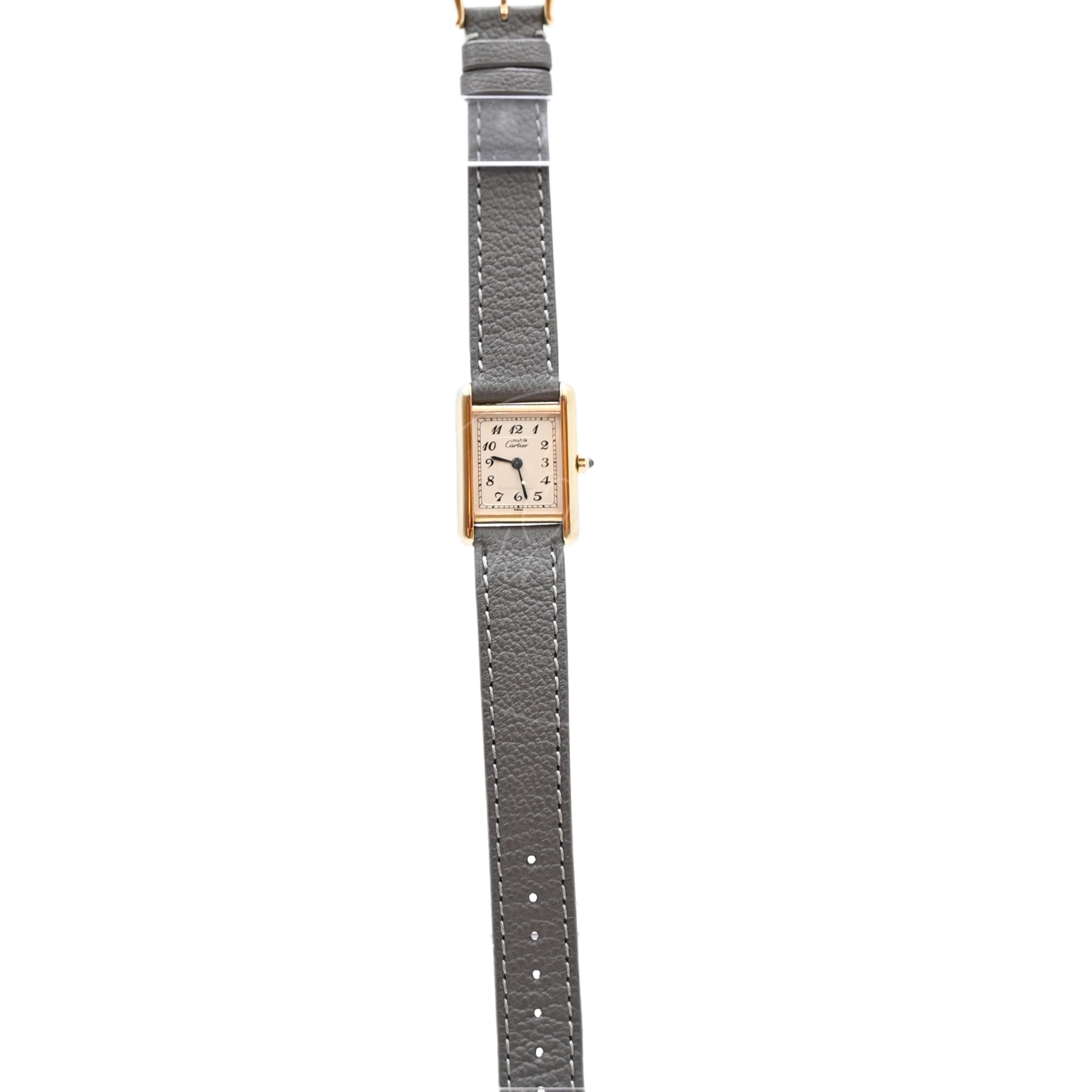 Cartier Vermeil Tank Quartz Grey