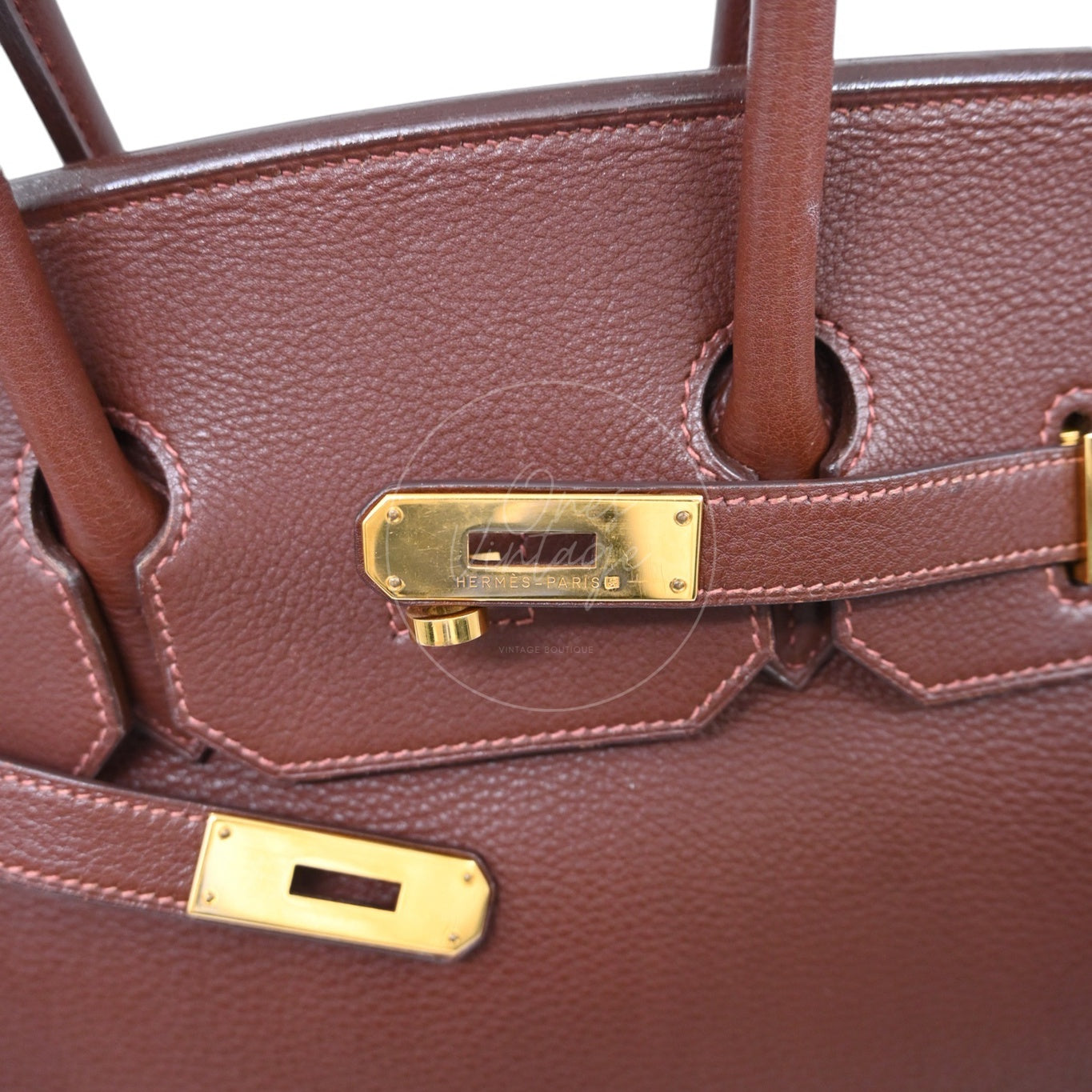 [Pre-owned] Hermes Birkin 35 GHW Havana Togo Square B