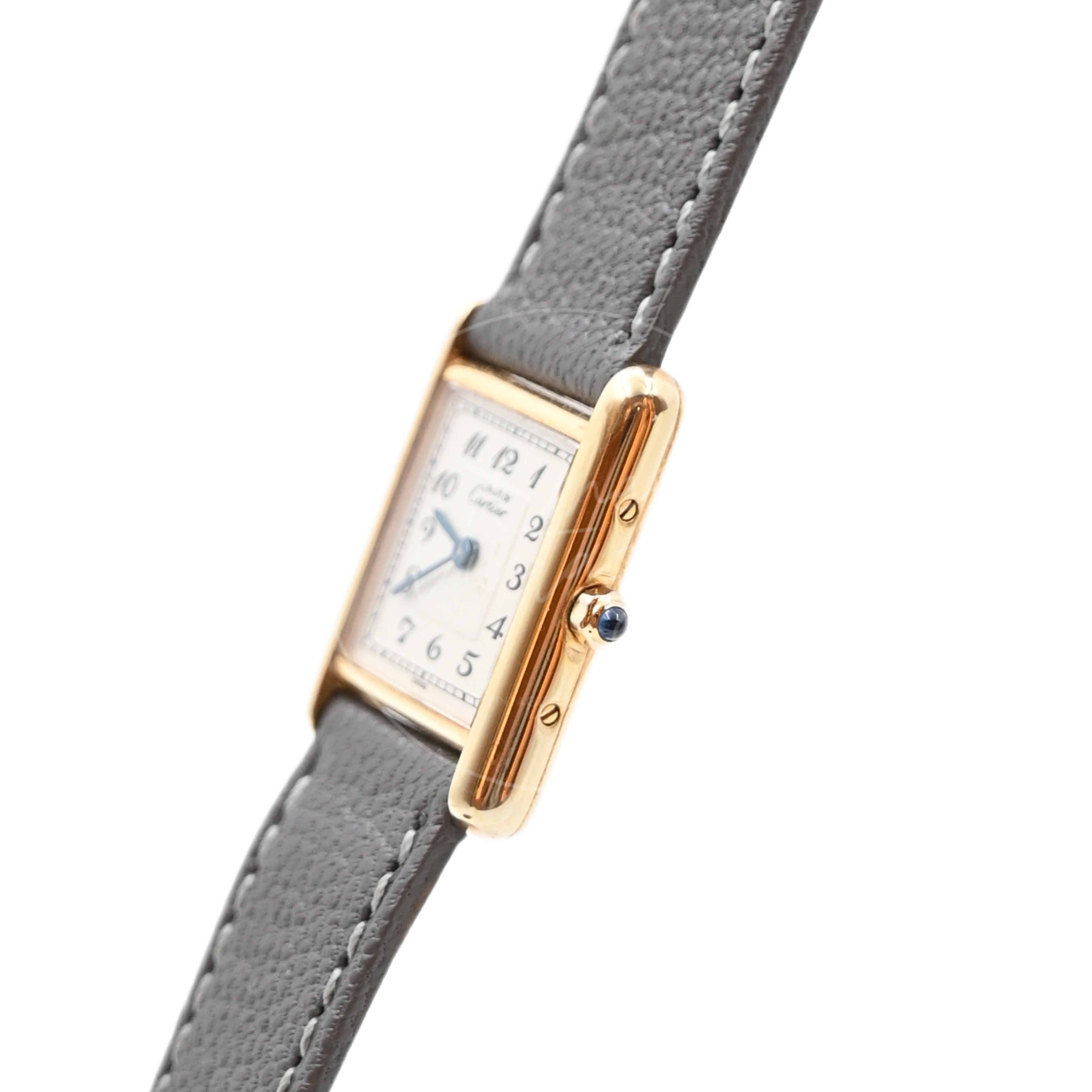 Cartier Vermeil Tank Quartz Grey