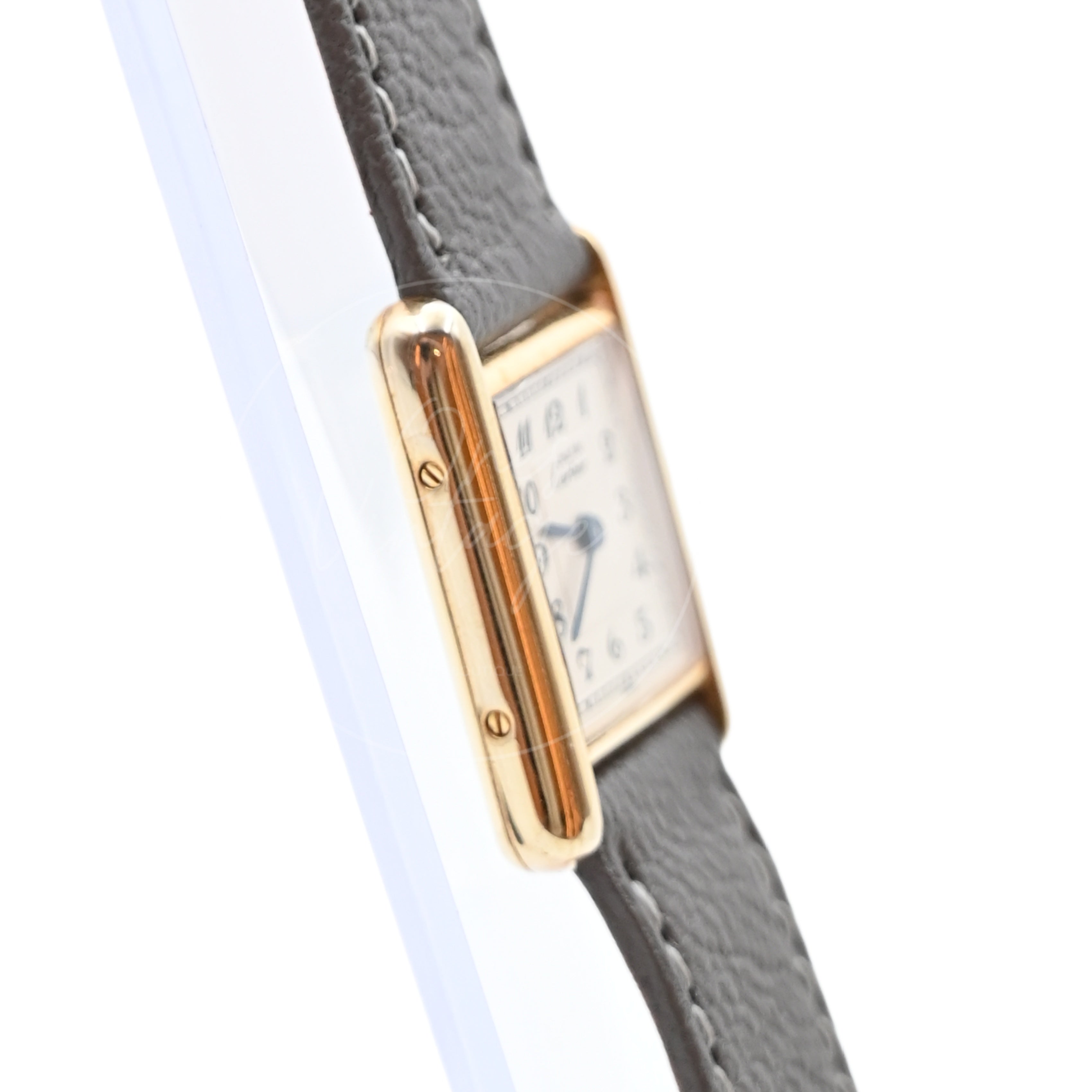 Cartier Vermeil Tank Quartz Grey