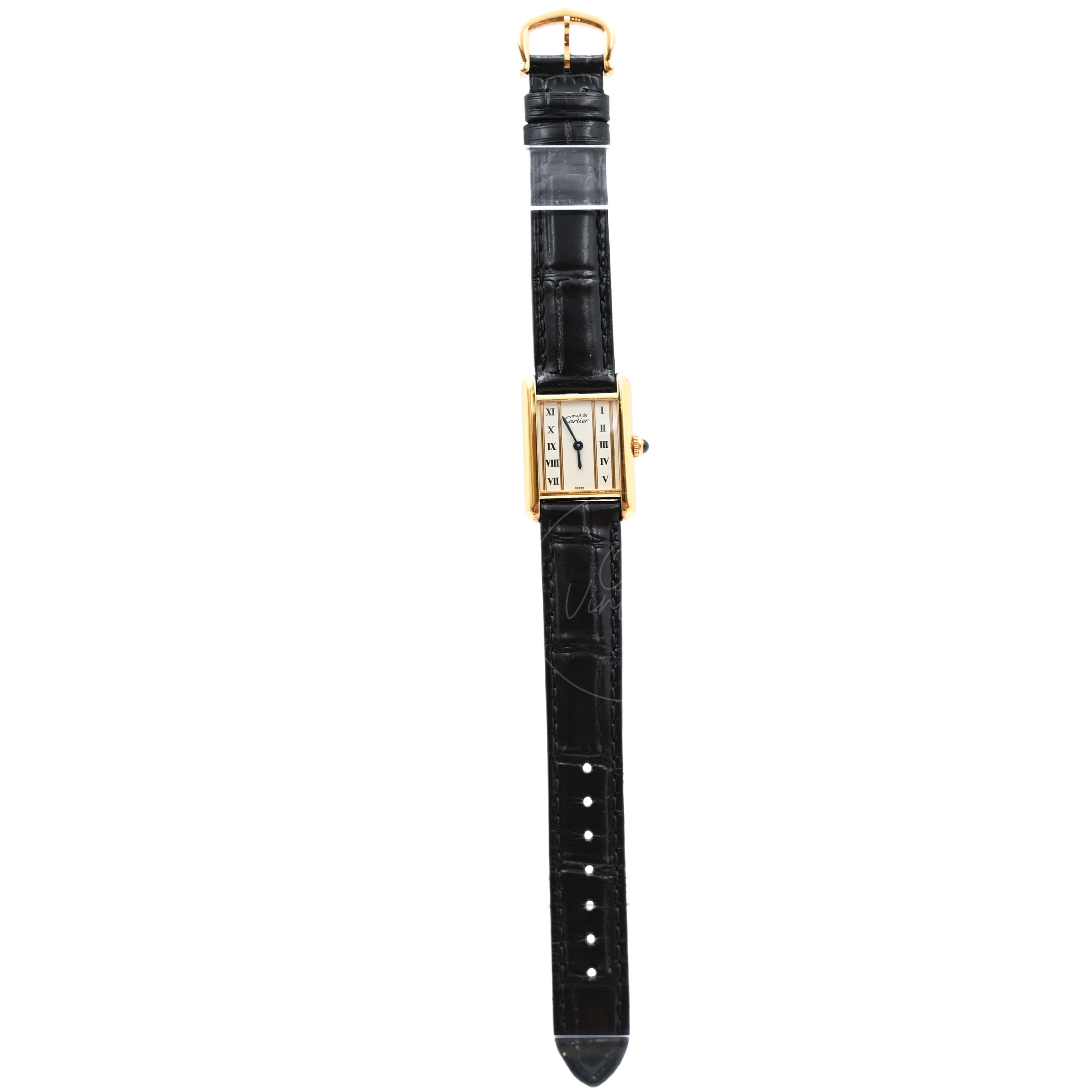 Cartier Must De Tank Quartz Ivory Columm Roman Dial