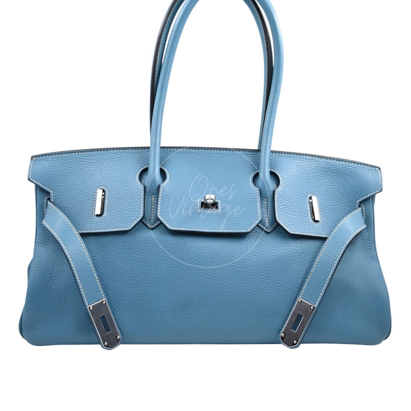 [Pre-owned] Hermes Shoulder Birkin Sky Blue PHW