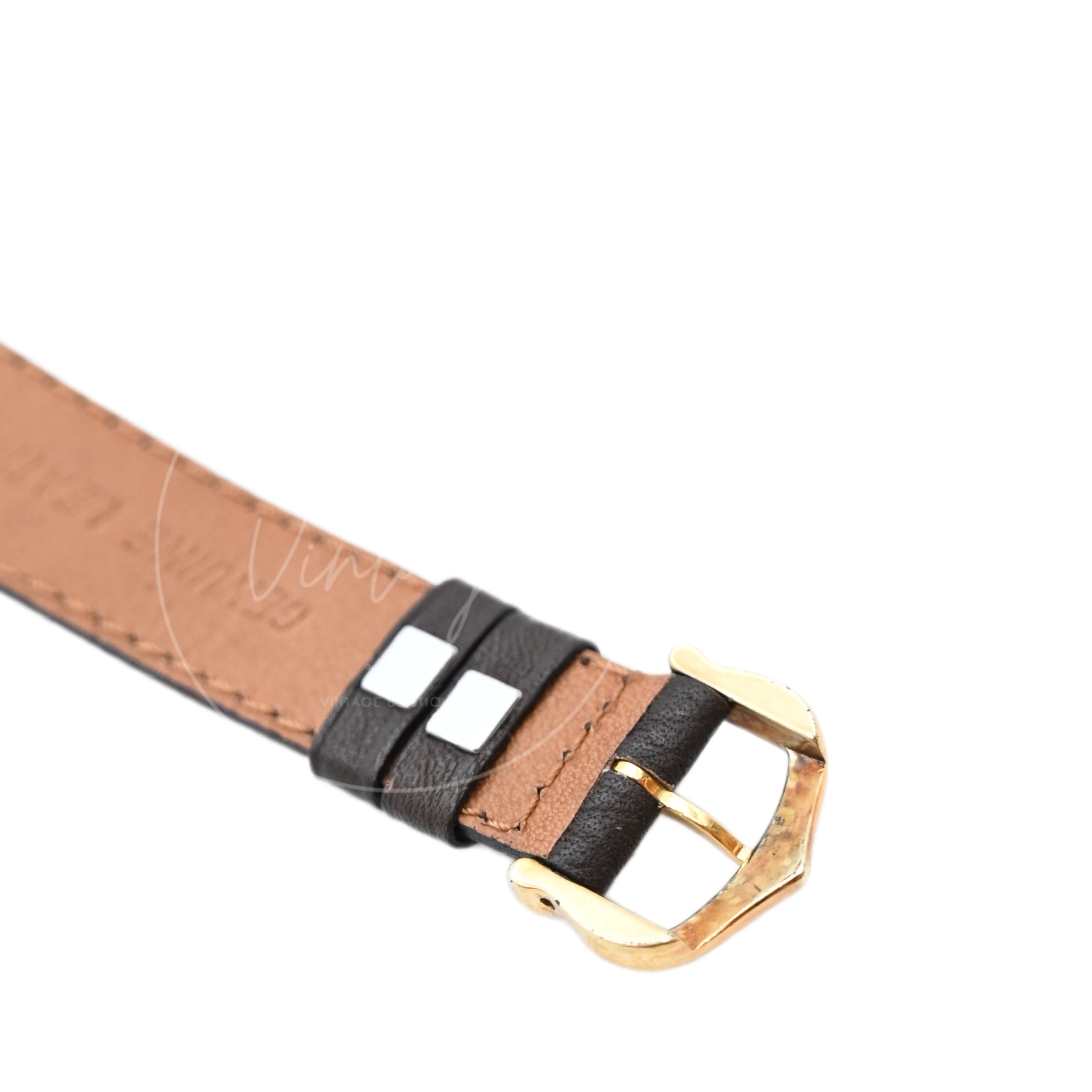 Cartier Vermeil Tank Quatz Dark Brown