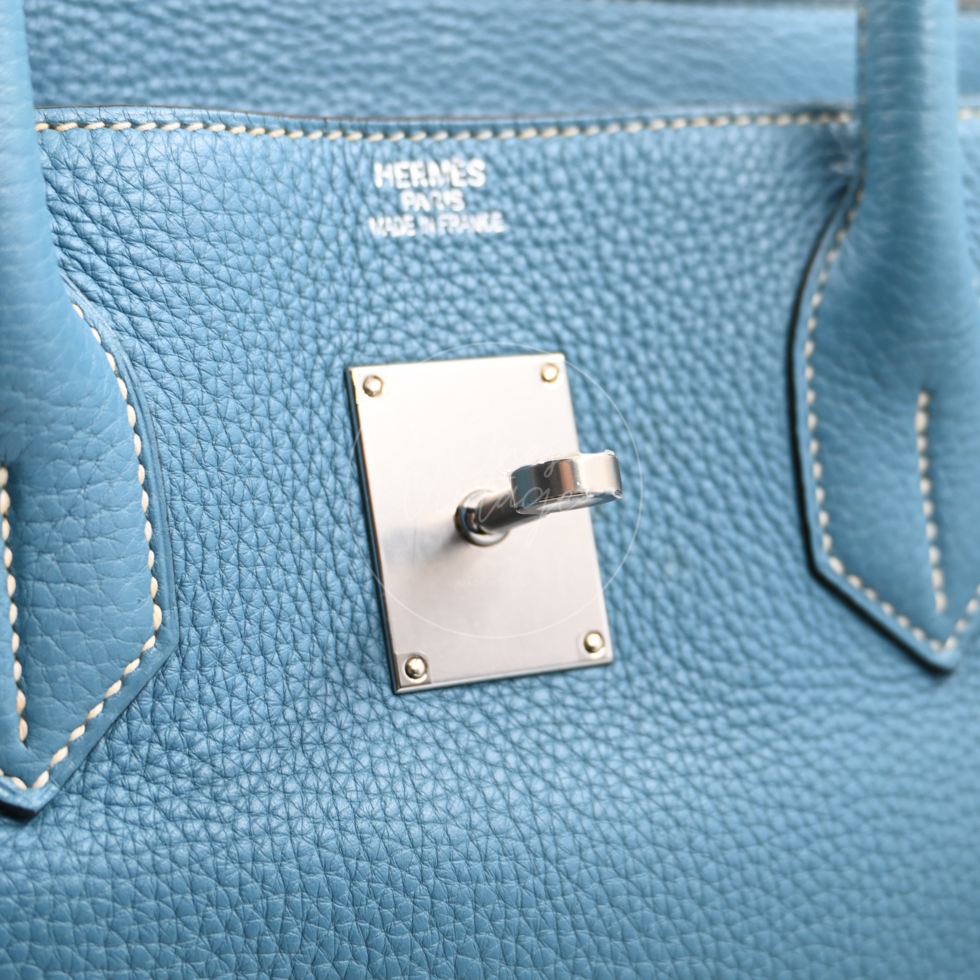 [Pre-owned] Hermes Shoulder Birkin Sky Blue PHW