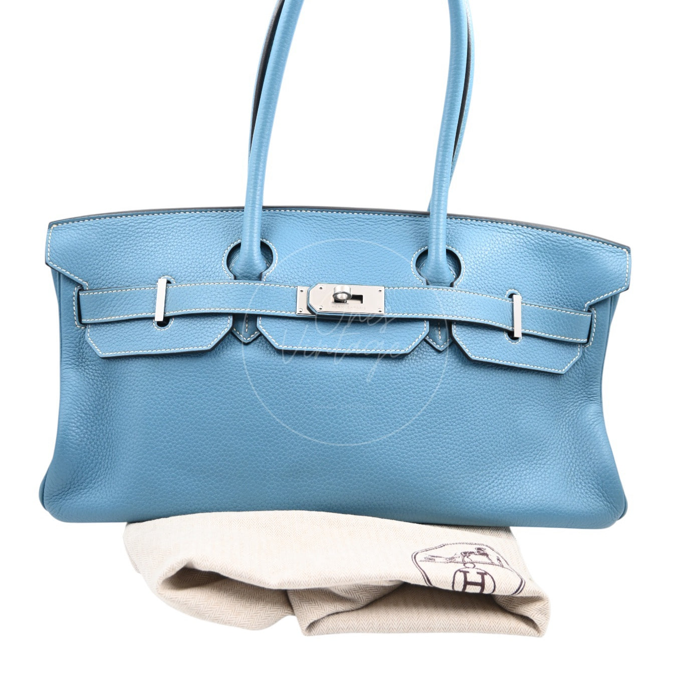 [Pre-owned] Hermes Shoulder Birkin Sky Blue PHW