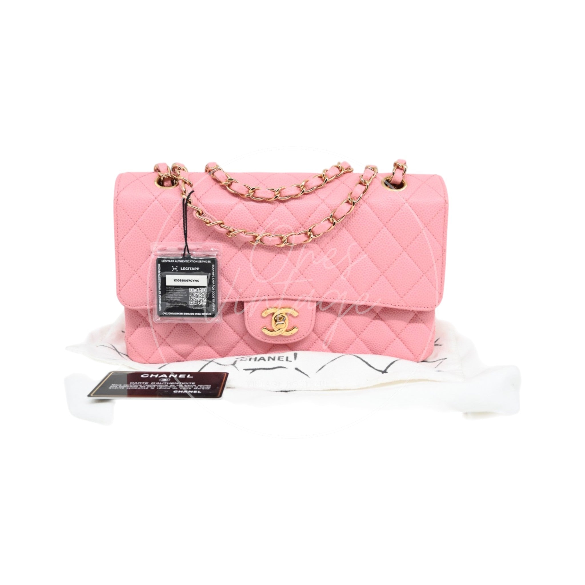 [Pre-owned] Chanel Medium Classic Flap Calfskin & Gold-Tone Metal Handbag