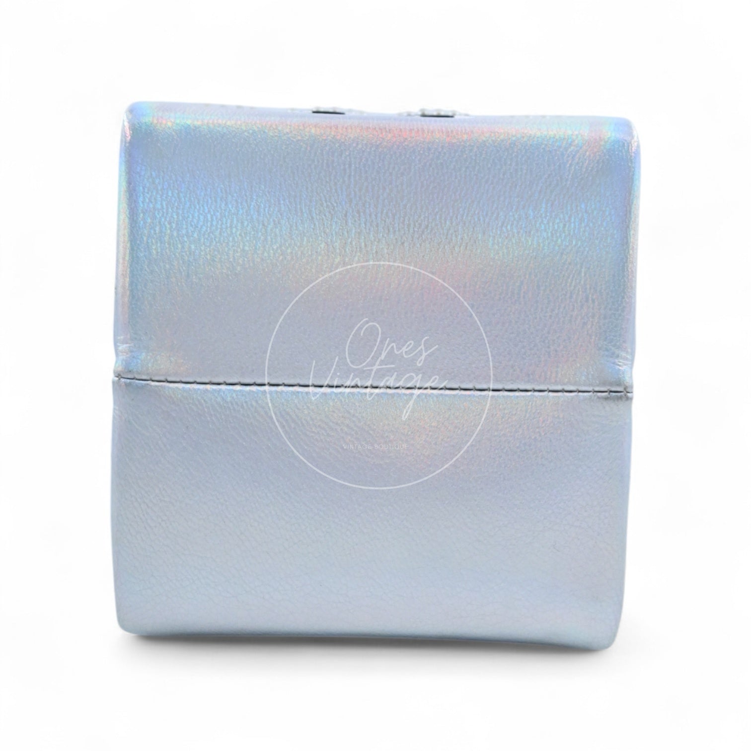[Pre-owned] Chanel Milk Carton Iridescent Silver Goatskin Series 20 Bag
