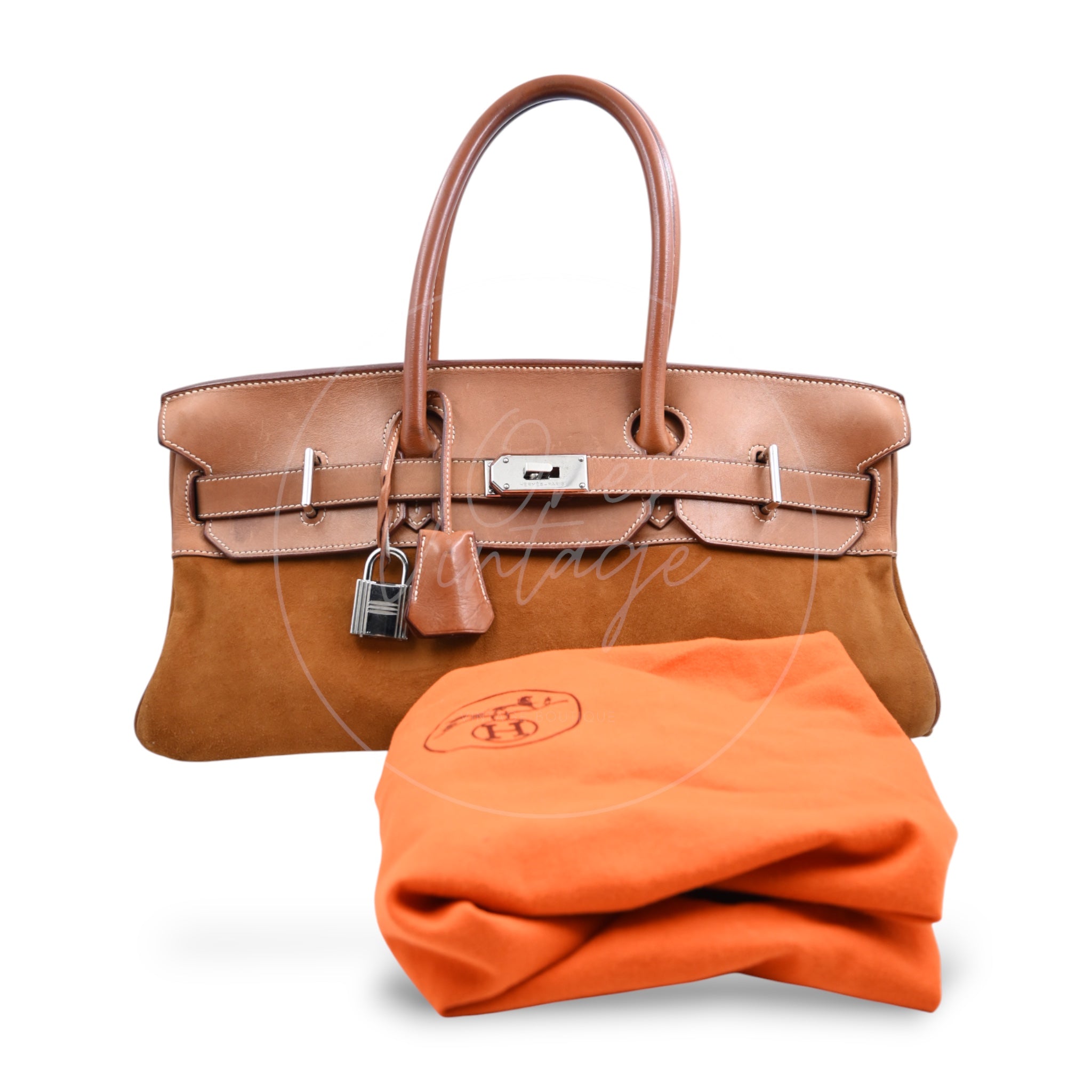 [Pre-owned] Hermes Birkin Shoulder Suede & Barenia