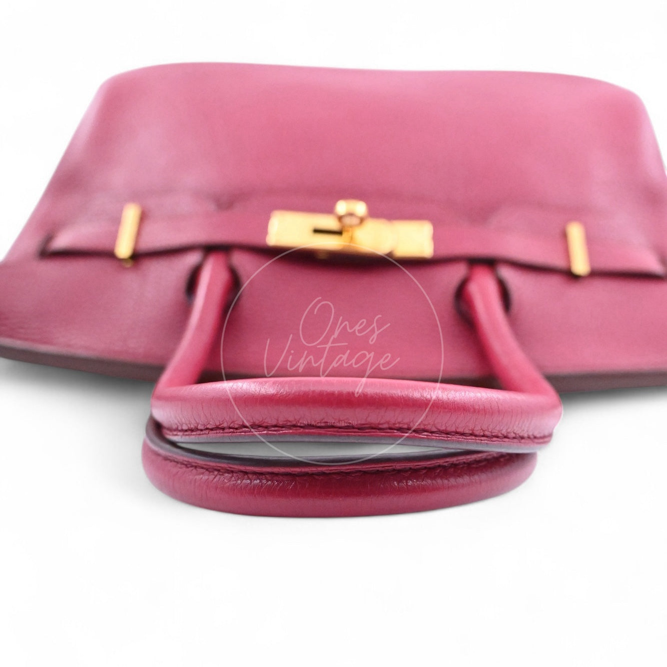 [Pre-owned] Hermes Birkin 30 Red Togo Stamp Square O