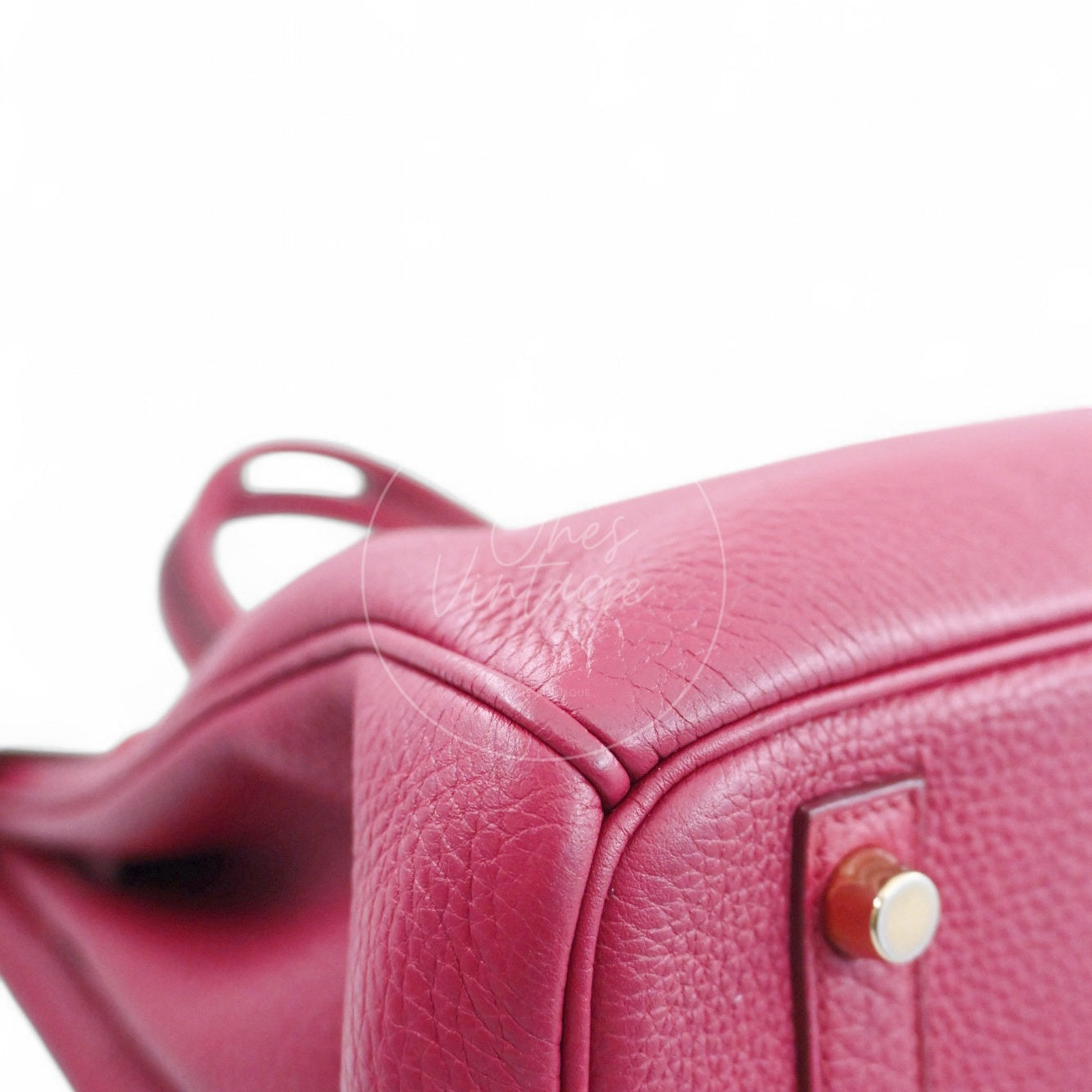 [Pre-owned] Hermes Birkin 30 Red Togo Stamp Square O