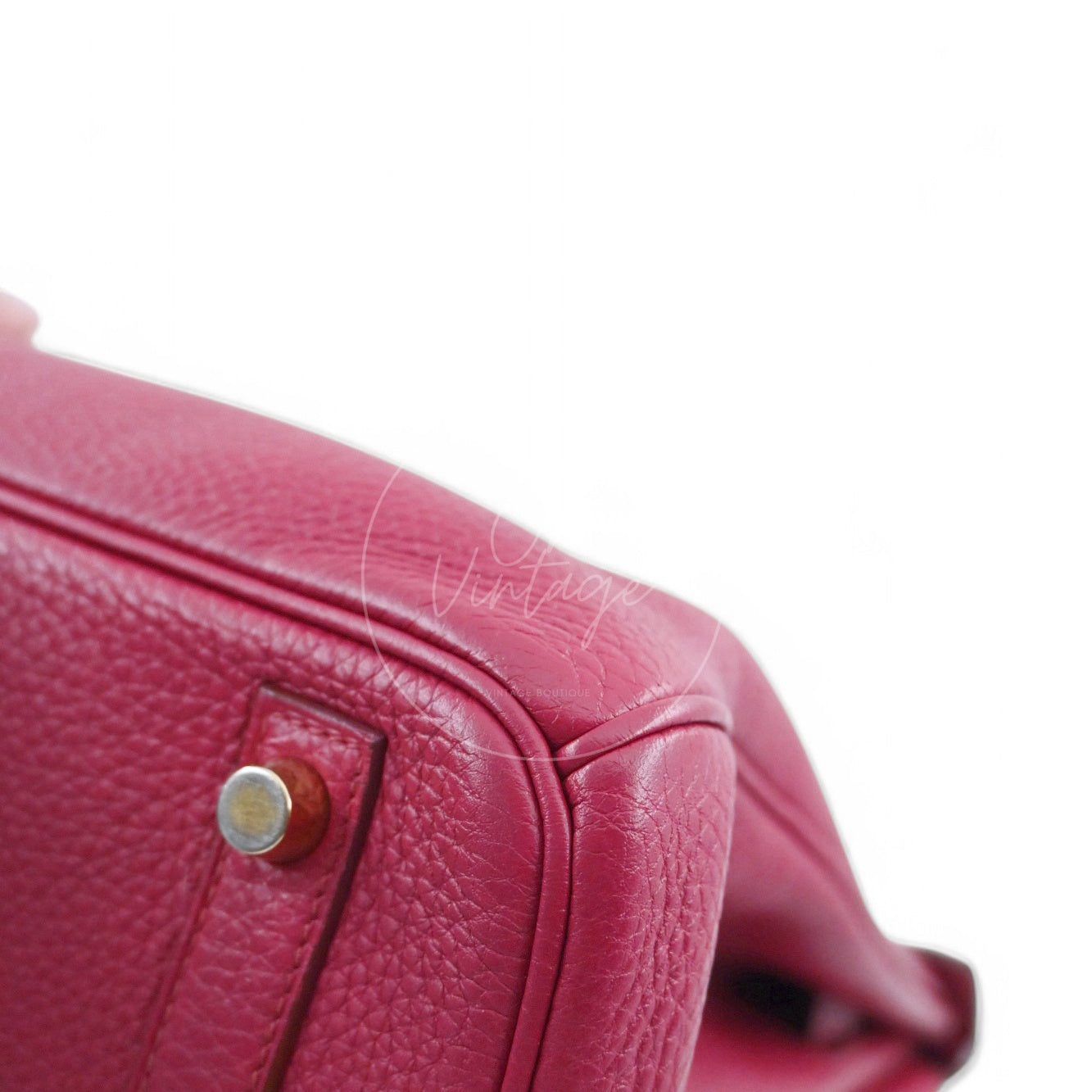 [Pre-owned] Hermes Birkin 30 Red Togo Stamp Square O