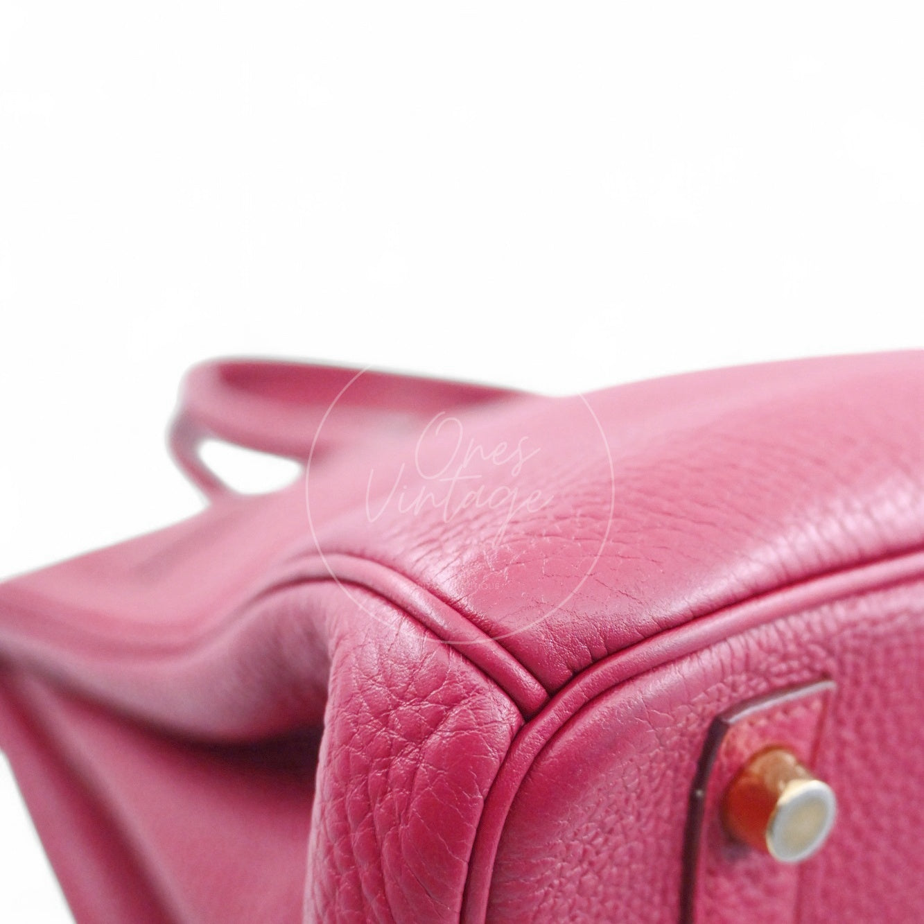 [Pre-owned] Hermes Birkin 30 Red Togo Stamp Square O