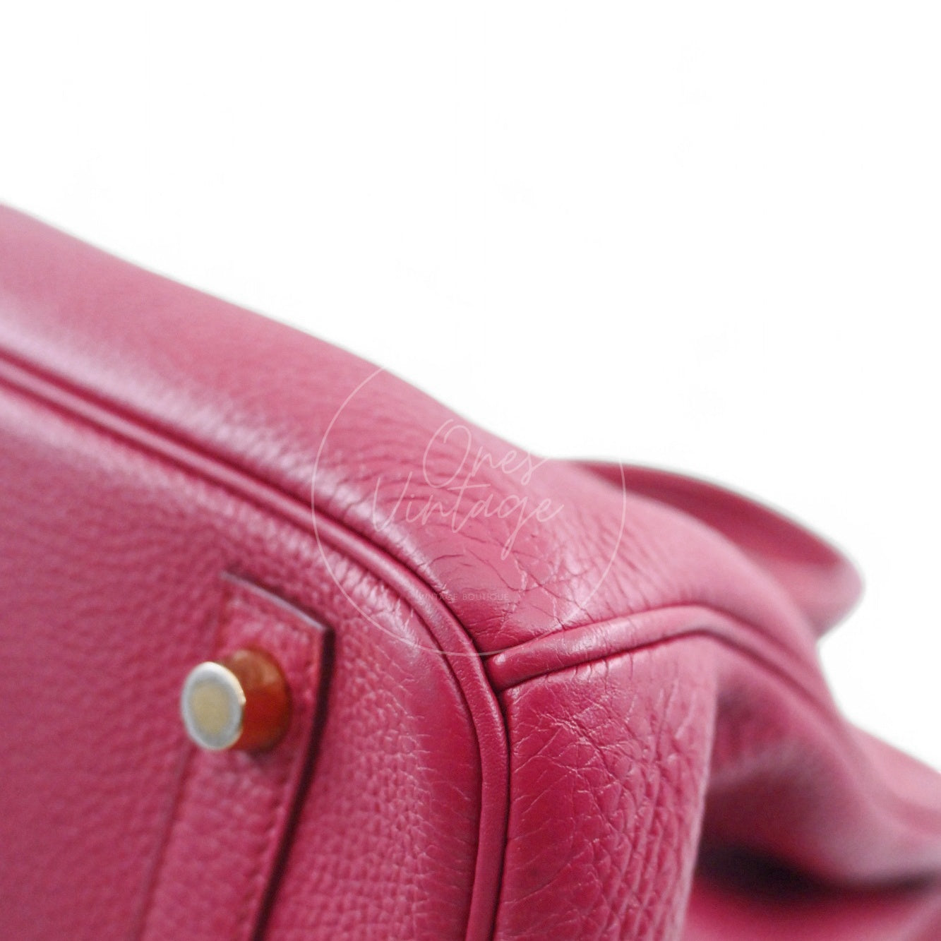 [Pre-owned] Hermes Birkin 30 Red Togo Stamp Square O