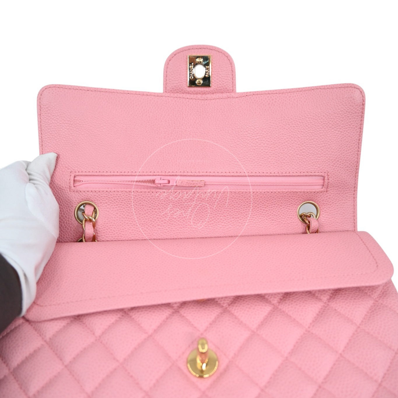 [Pre-owned] Chanel Medium Classic Flap Calfskin & Gold-Tone Metal Handbag