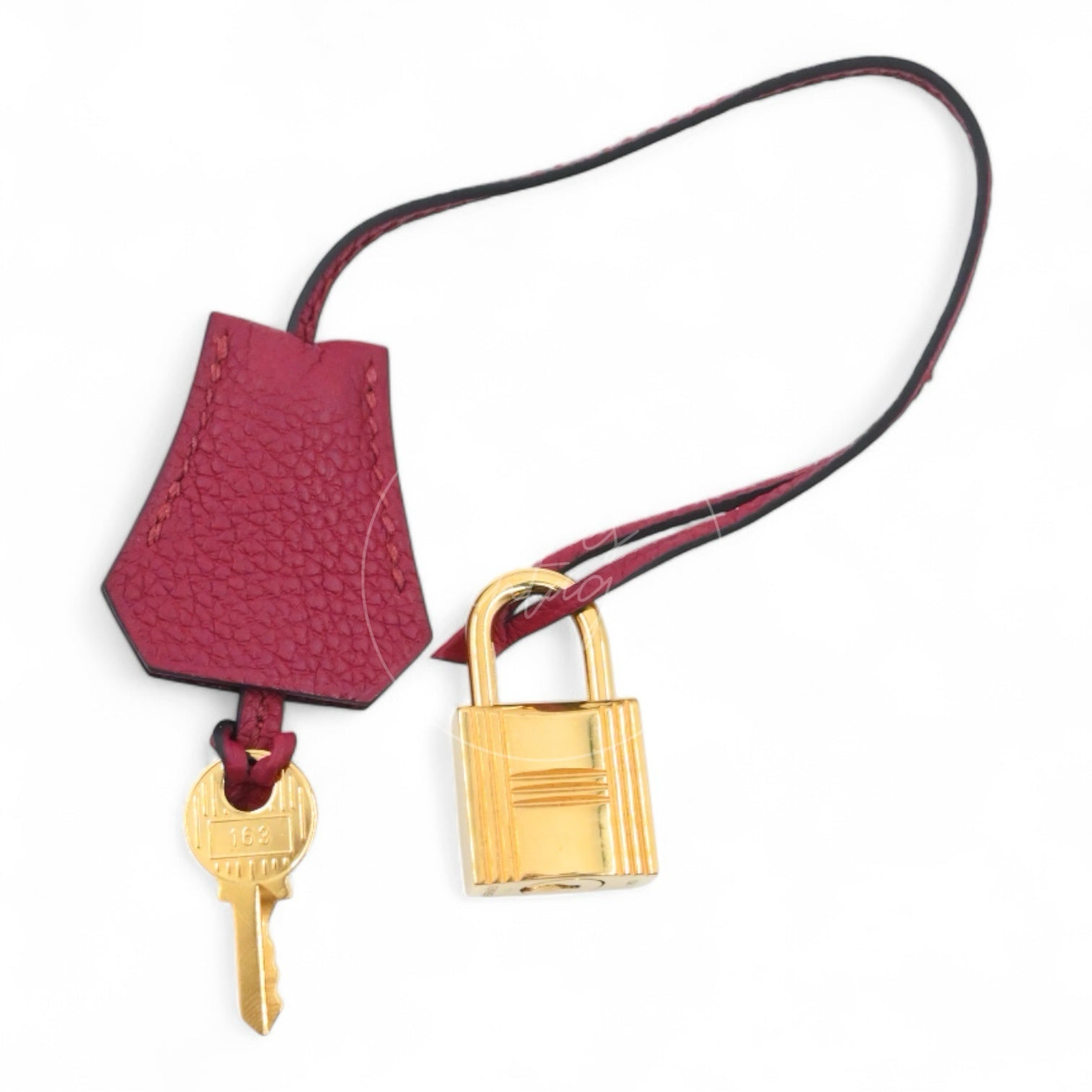 [Pre-owned] Hermes Birkin 30 Red Togo Stamp Square O