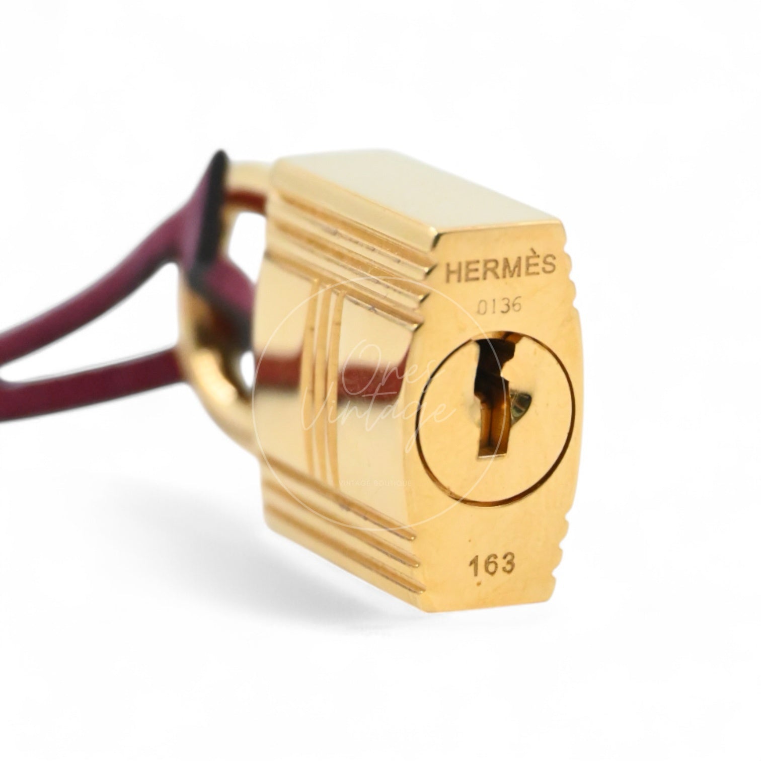 [Pre-owned] Hermes Birkin 30 Red Togo Stamp Square O