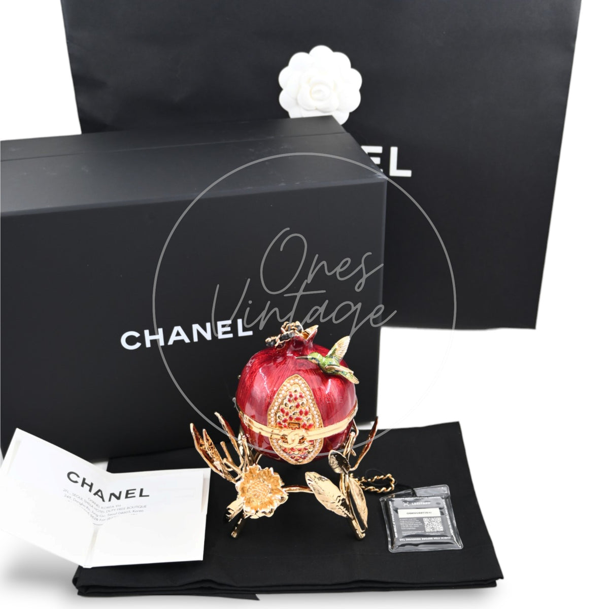 Chanel Pomegranate Minaudiere Clutch Bag GHW Series X4