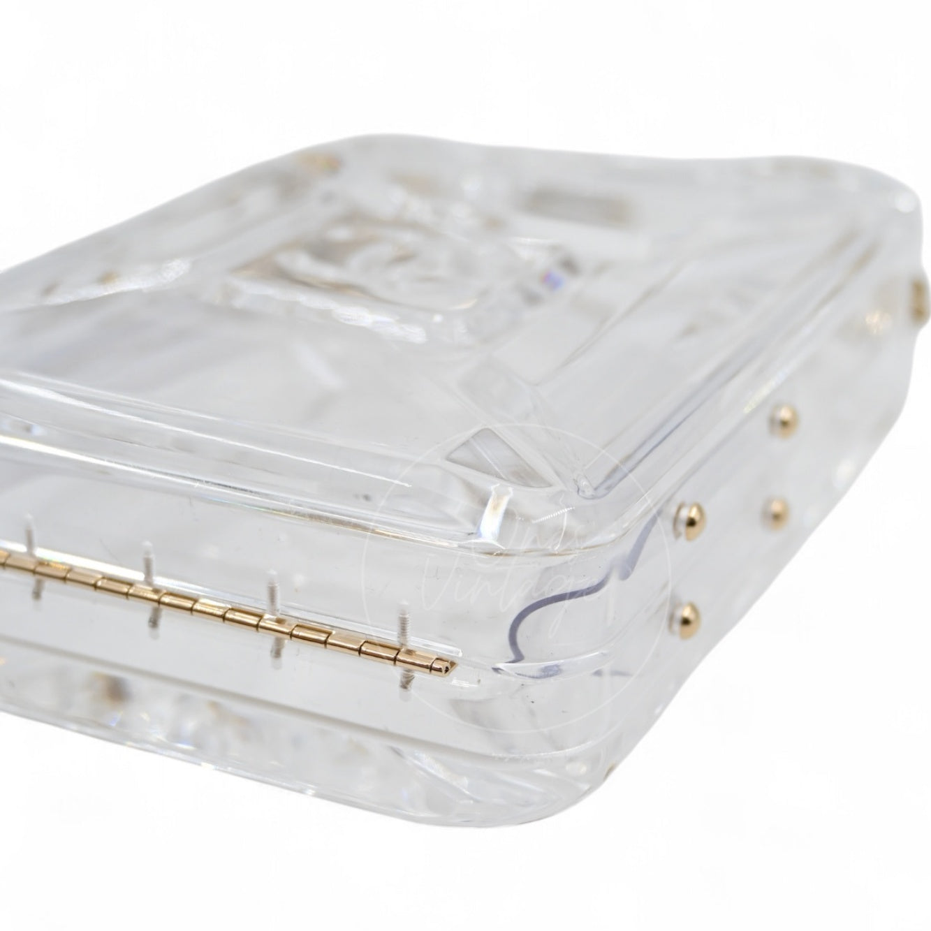 [Pre-owned] Chanel Dubai By Night Clear Plexiglass Gasoline Tank Minaudière Bag