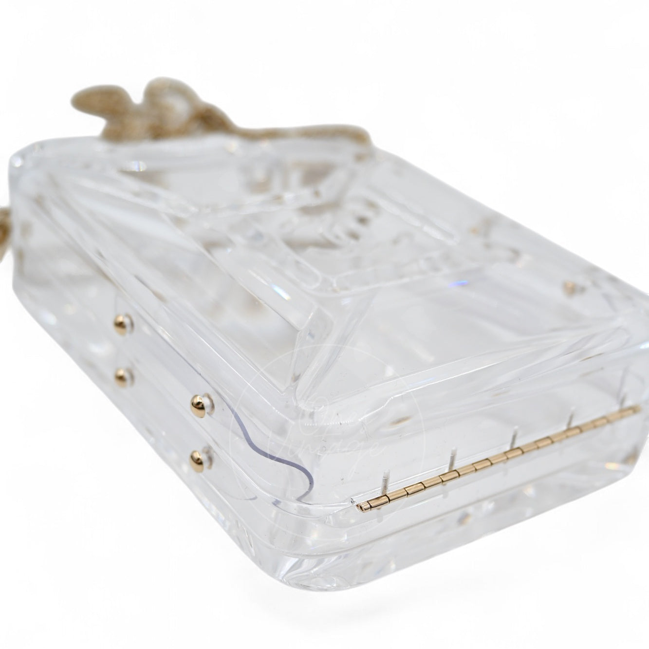 [Pre-owned] Chanel Dubai By Night Clear Plexiglass Gasoline Tank Minaudière Bag
