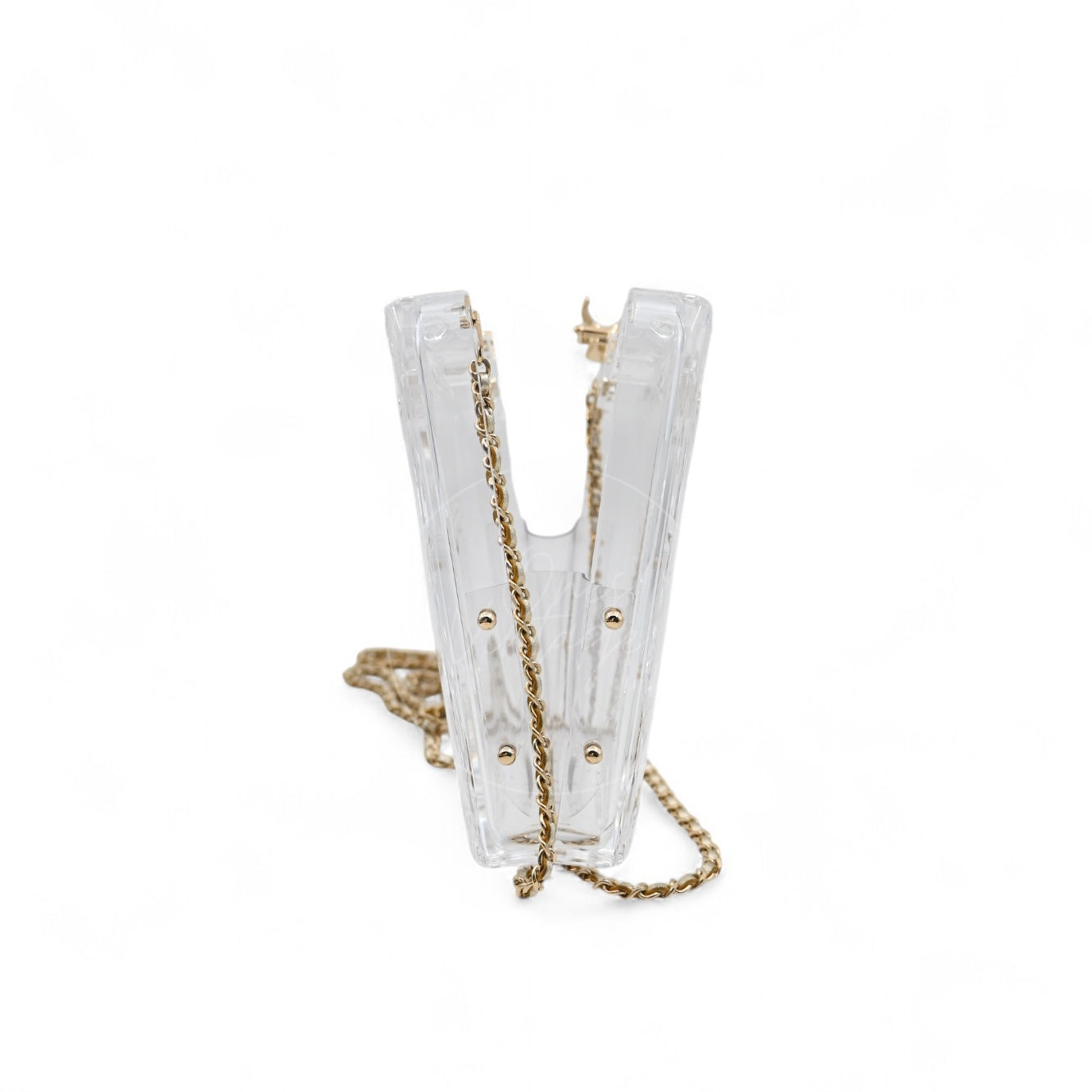 [Pre-owned] Chanel Dubai By Night Clear Plexiglass Gasoline Tank Minaudière Bag