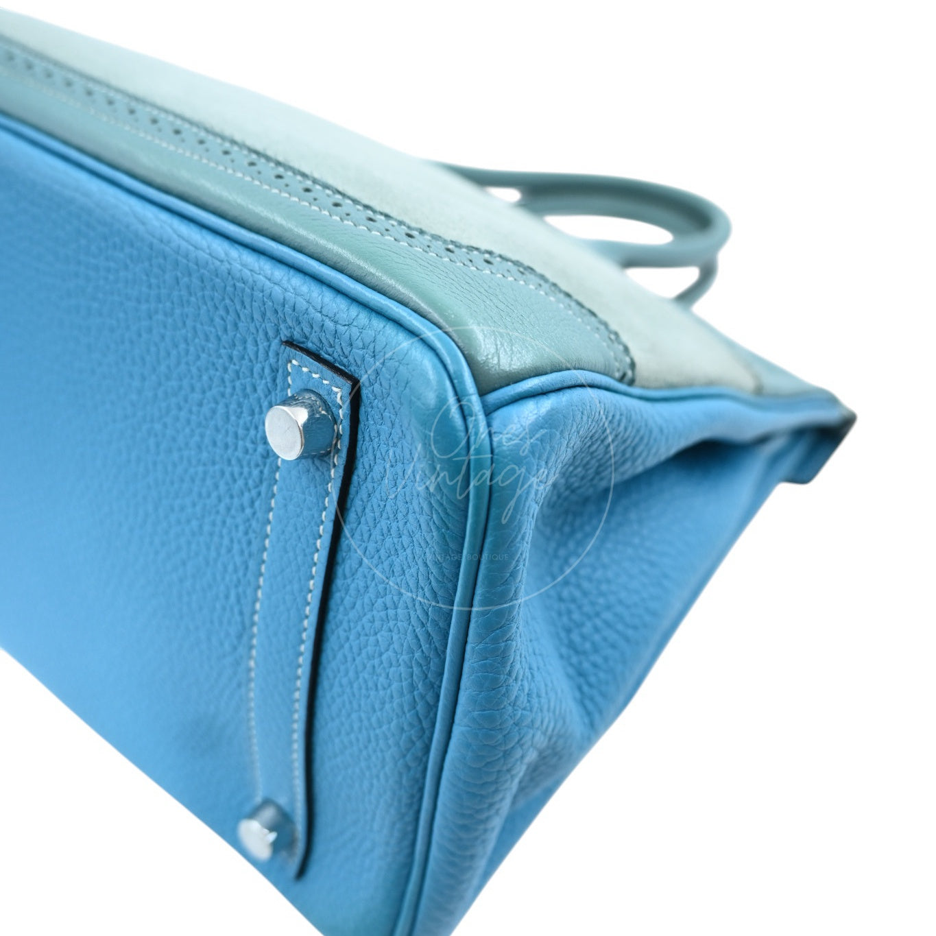 [Pre-owned] Hermes Birkin 30 Ghilies Denim Jean Stamp T