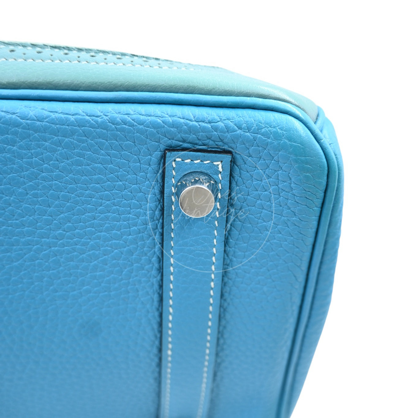 [Pre-owned] Hermes Birkin 30 Ghilies Denim Jean Stamp T