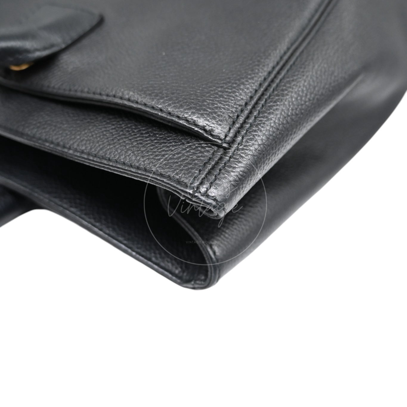[Pre-owned] CHANEL Black Caviar Executive Cerf Tote GHW