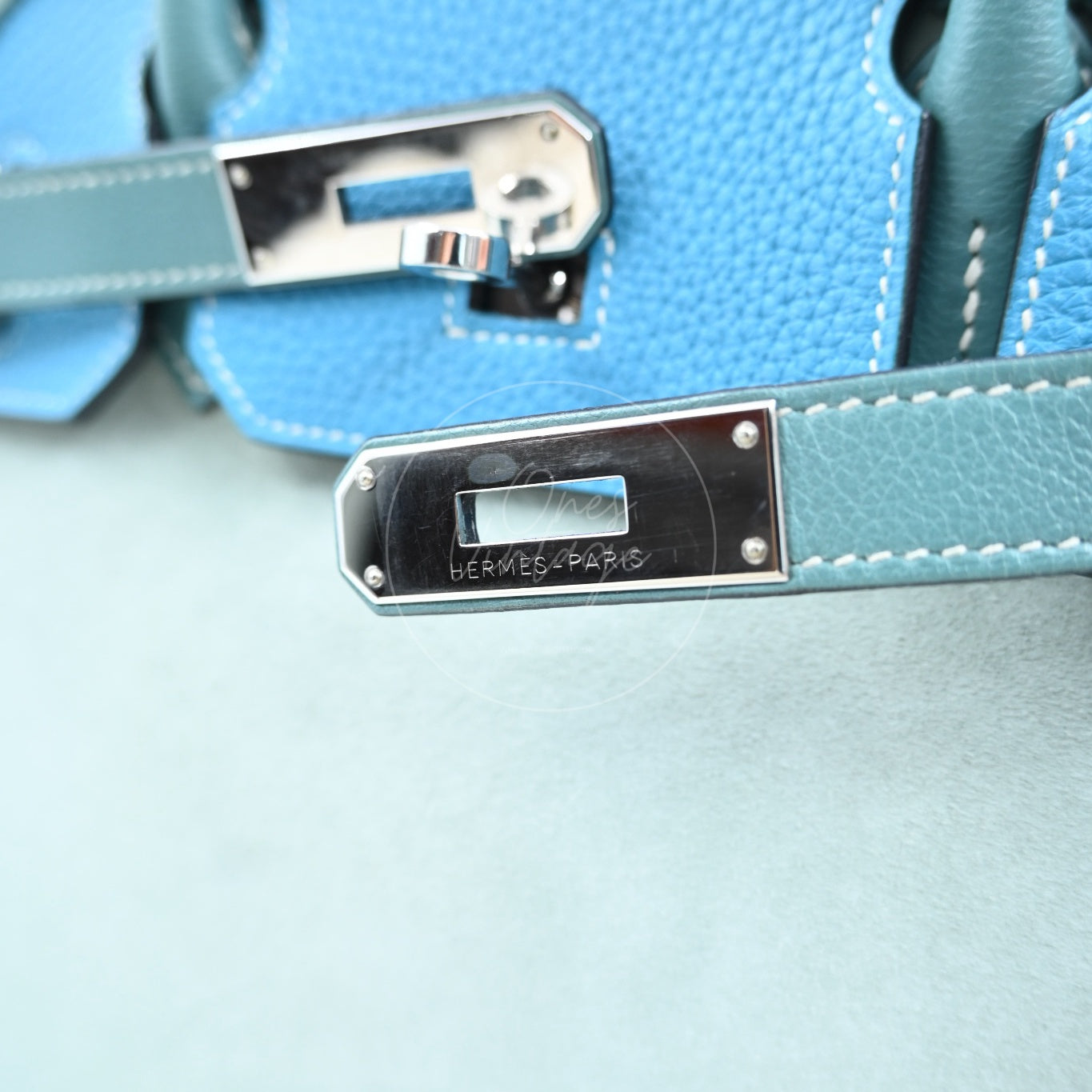 [Pre-owned] Hermes Birkin 30 Ghilies Denim Jean Stamp T