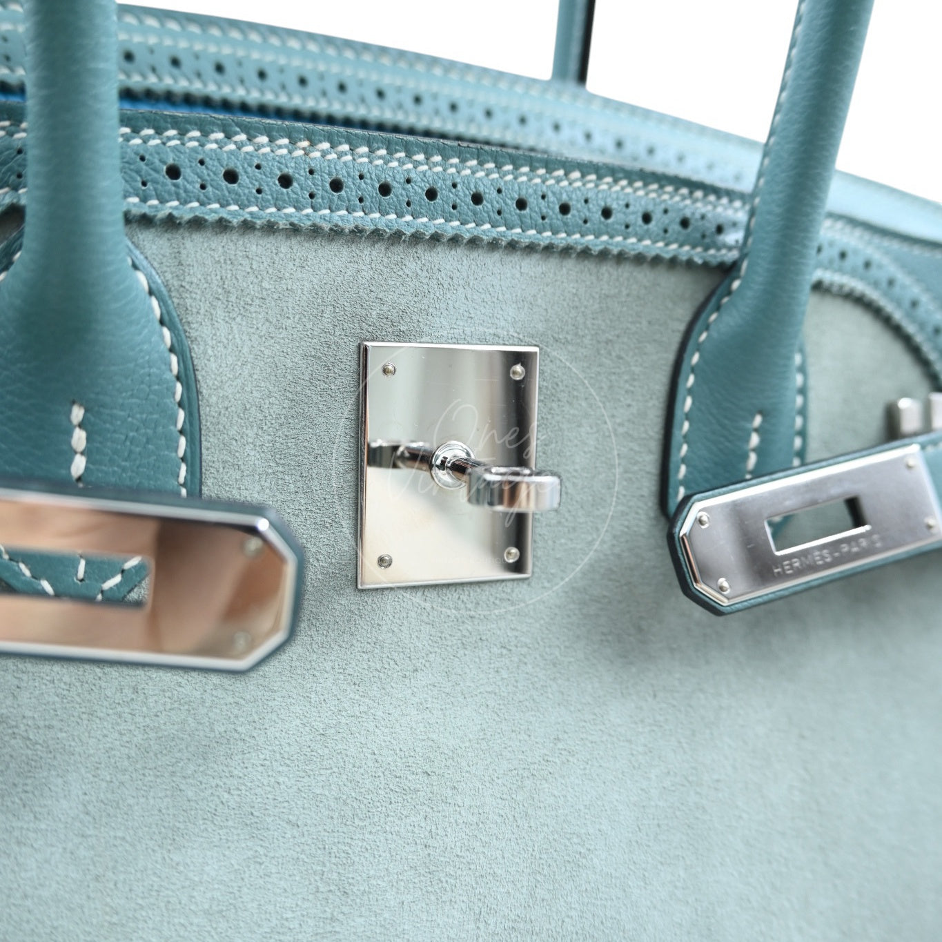 [Pre-owned] Hermes Birkin 30 Ghilies Denim Jean Stamp T
