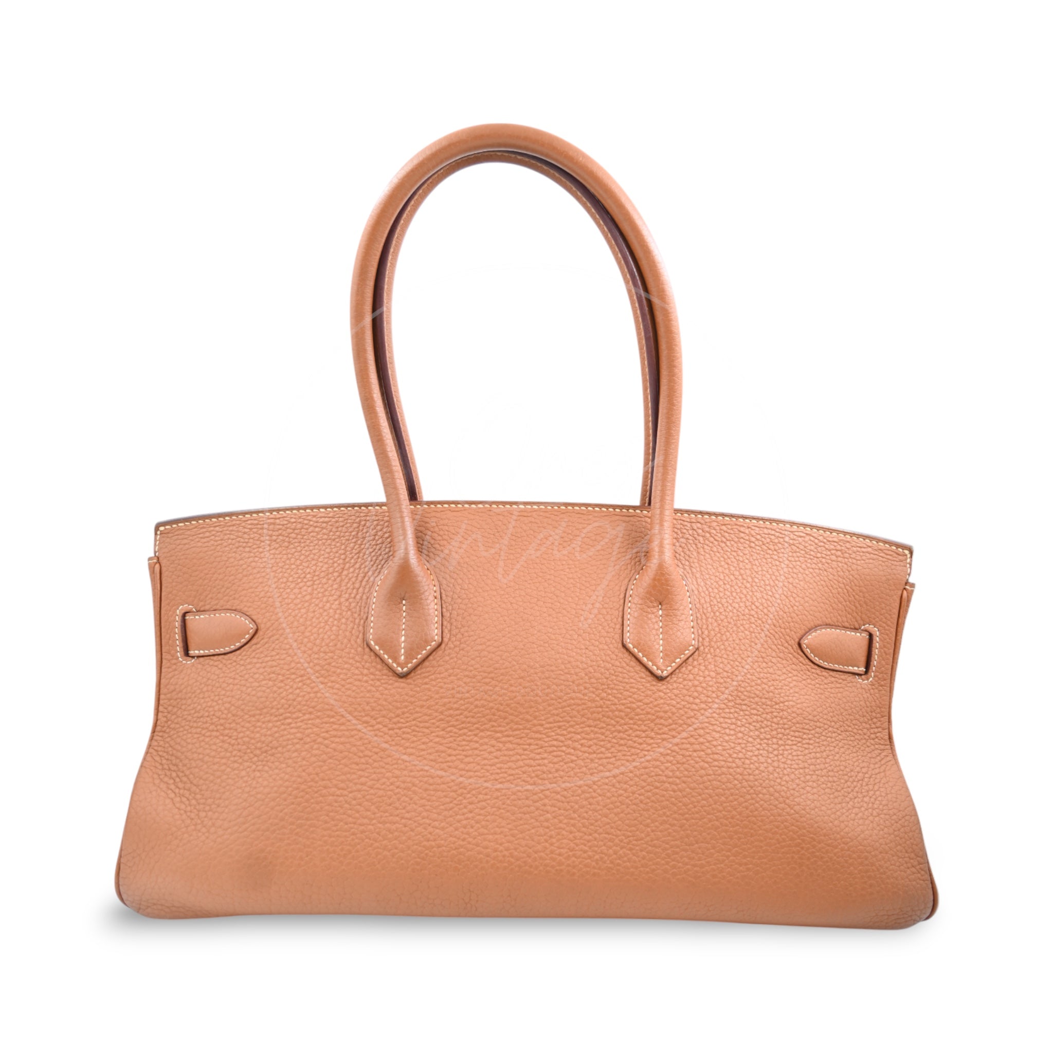 [Pre-owned] Hermes Birkin Shoulder Togo Gold PHW Stamp Square M