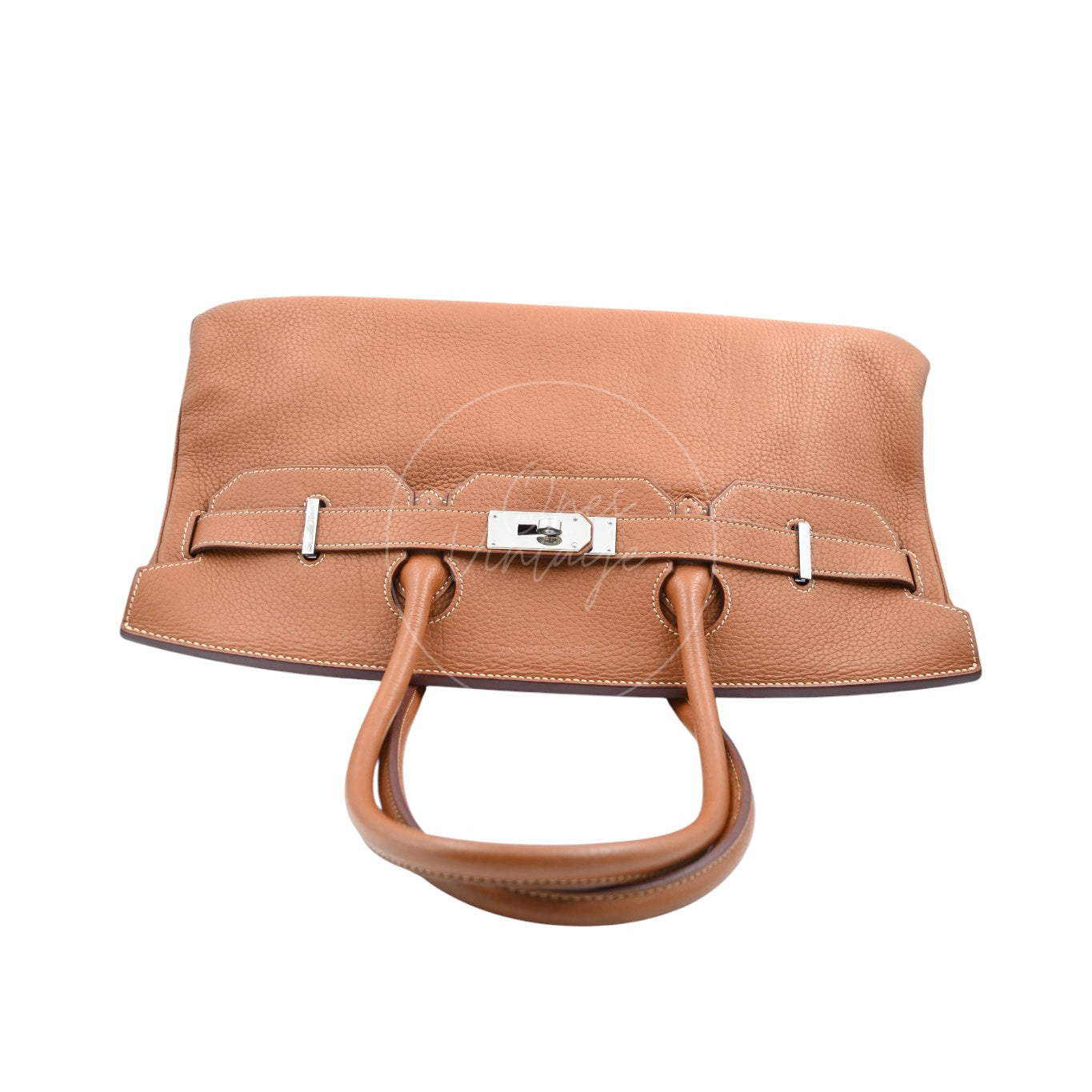 [Pre-owned] Hermes Birkin Shoulder Togo Gold PHW Stamp Square M