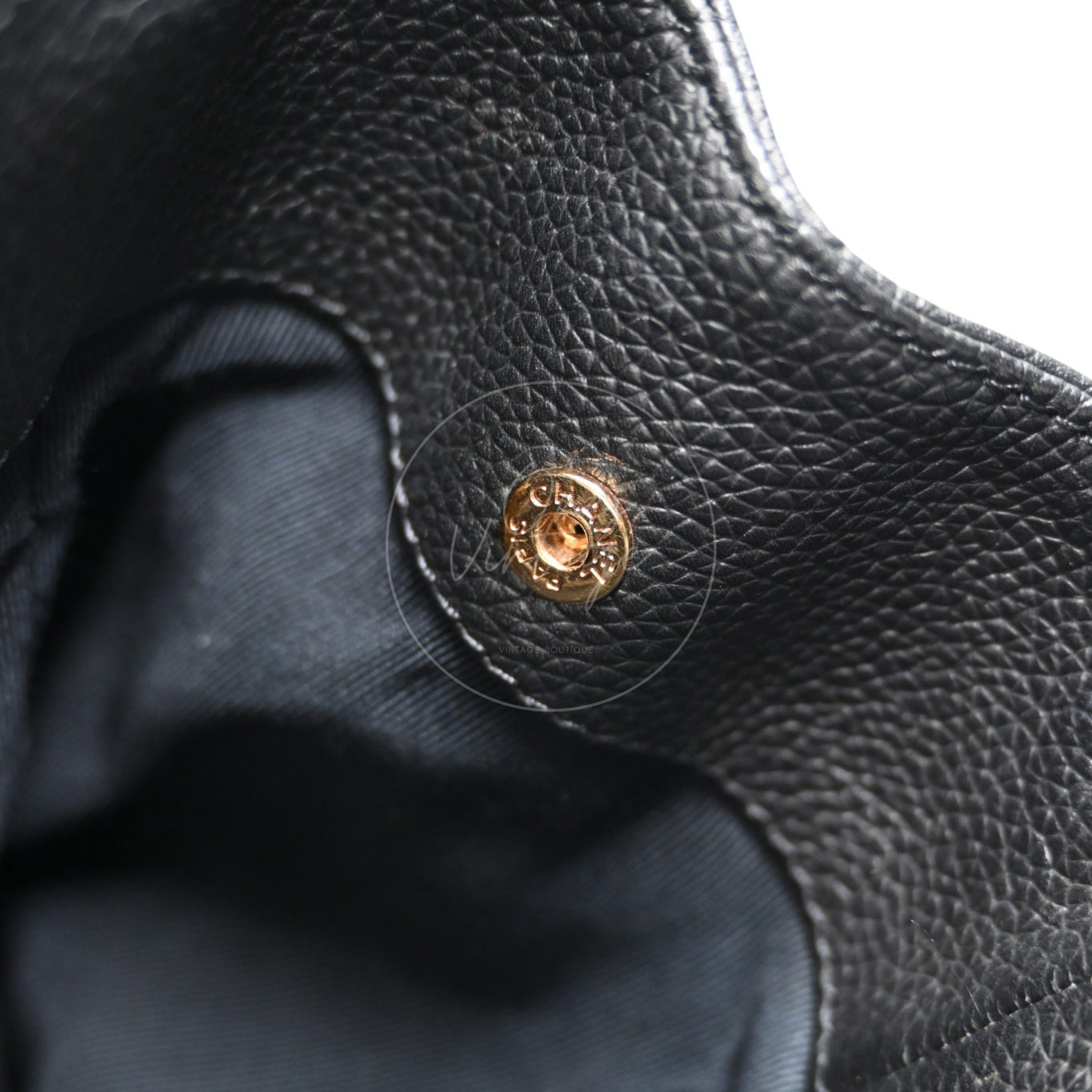 [Pre-owned] CHANEL Black Caviar Executive Cerf Tote GHW