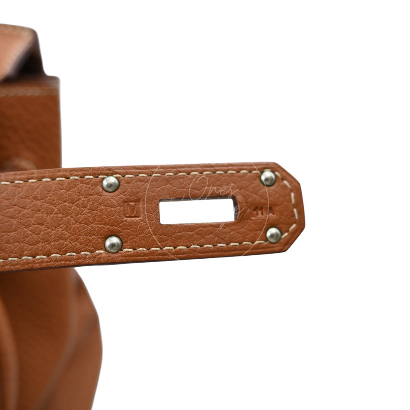 [Pre-owned] Hermes Birkin Shoulder Togo Gold PHW Stamp Square M