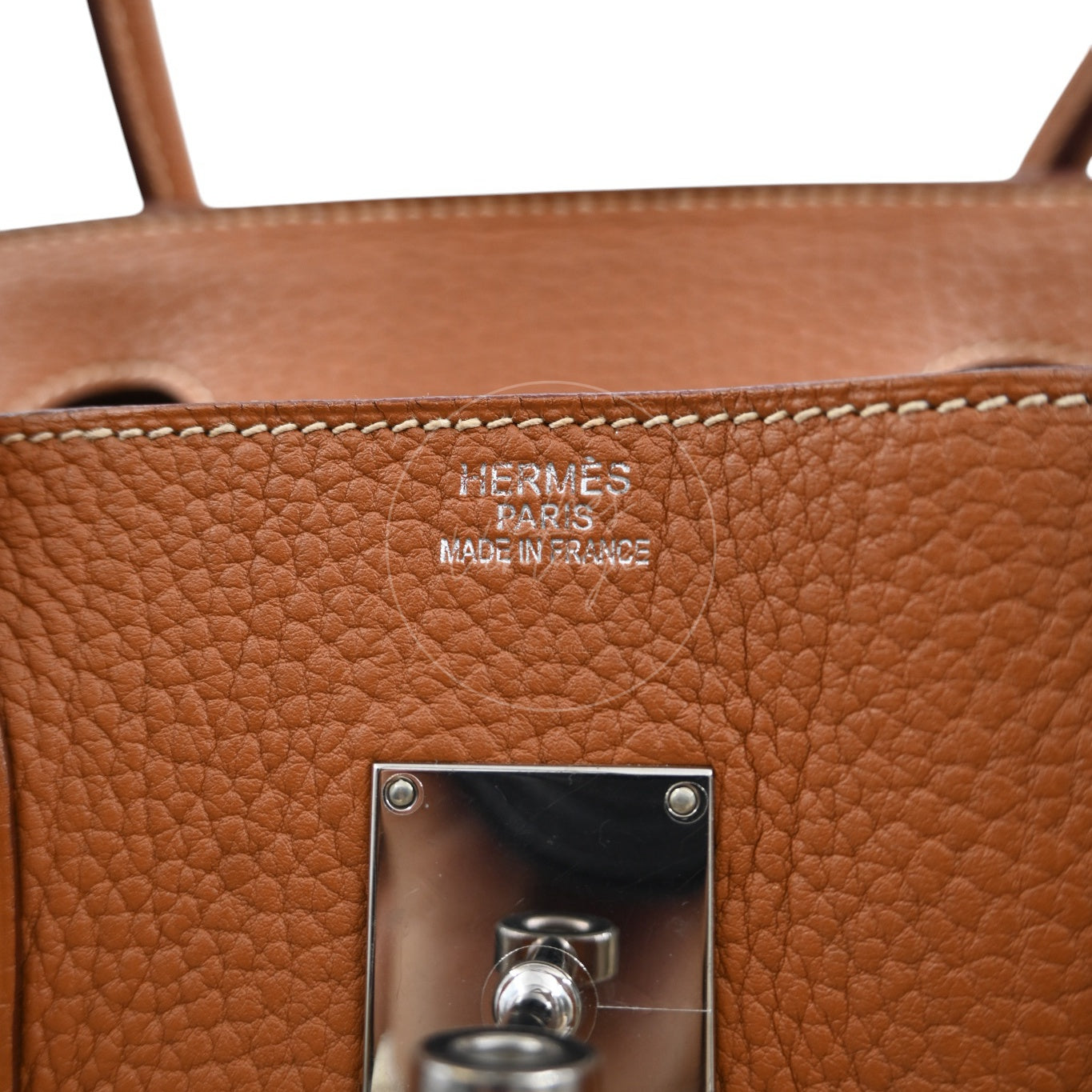 [Pre-owned] Hermes Birkin Shoulder Togo Gold PHW Stamp Square M