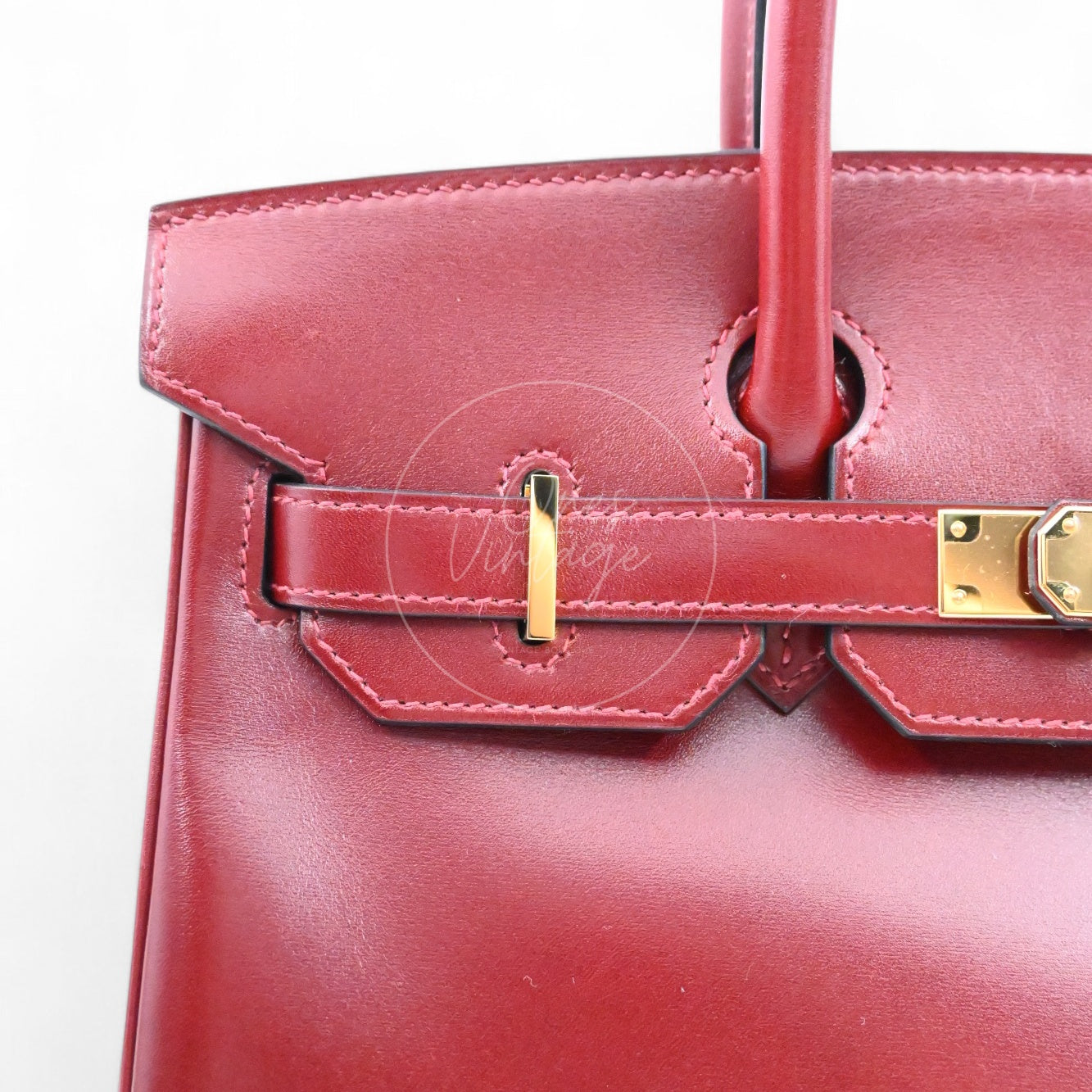 [Pre-owned] Hermes Birkin 30 Rough H GHW Stamp X Box Bag