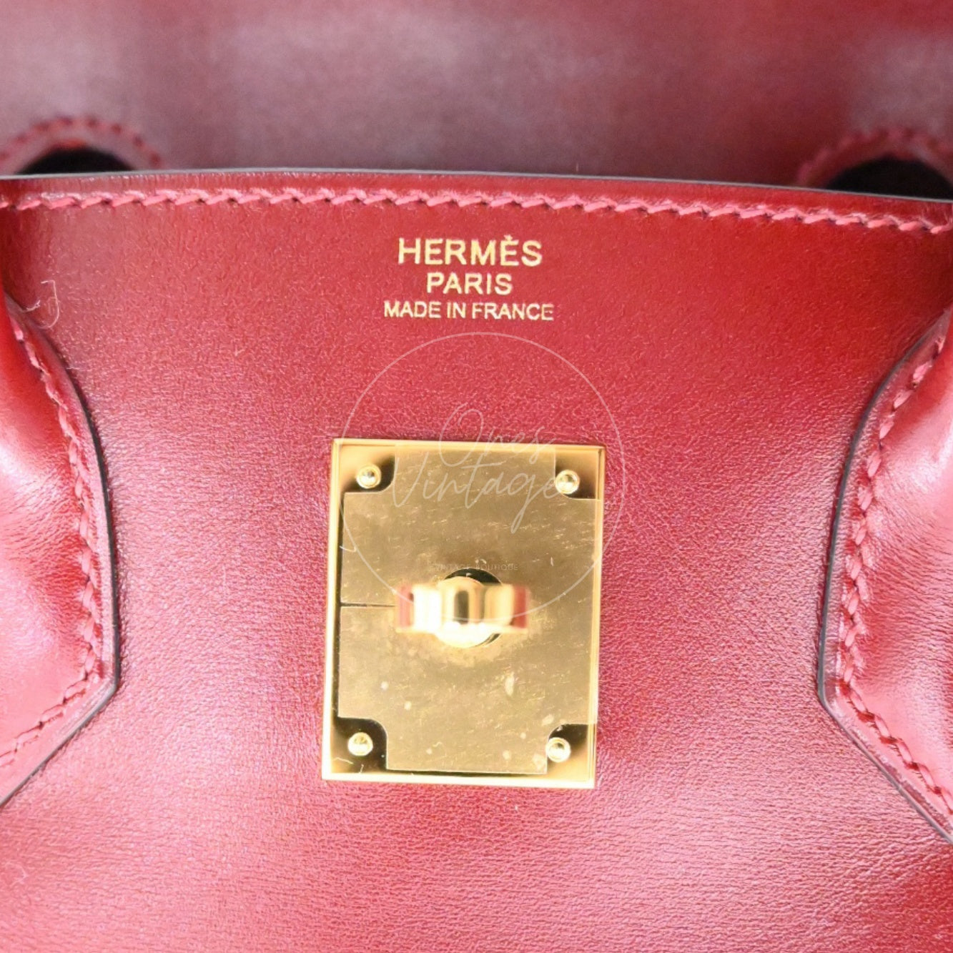 [Pre-owned] Hermes Birkin 30 Rough H GHW Stamp X Box Bag