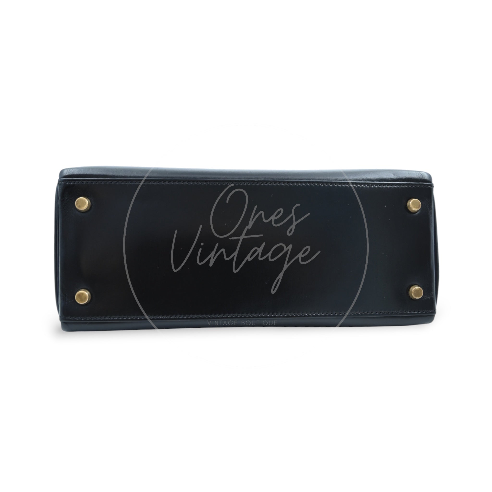 [Pre-owned] Hermes Kelly 28 Box Black GHW