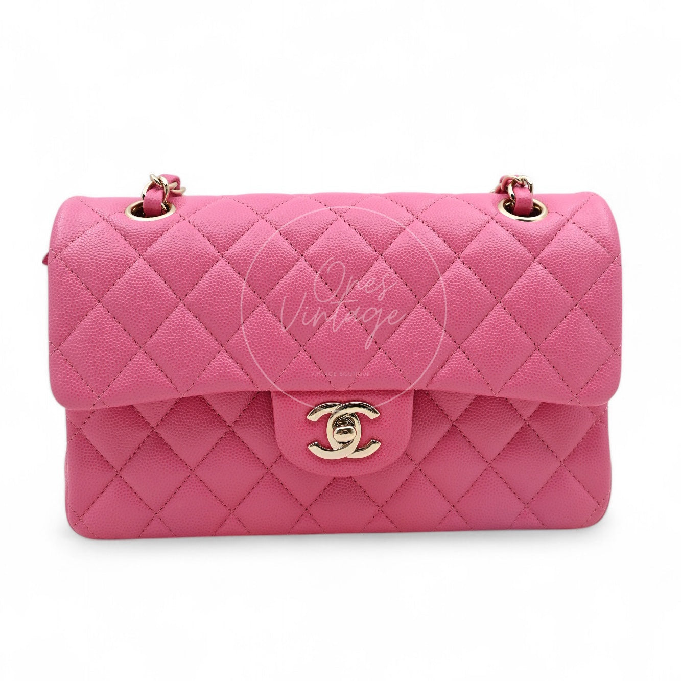 [Pre-owned] Chanel CF23 Small Classic Flap Bag Caviar Pink