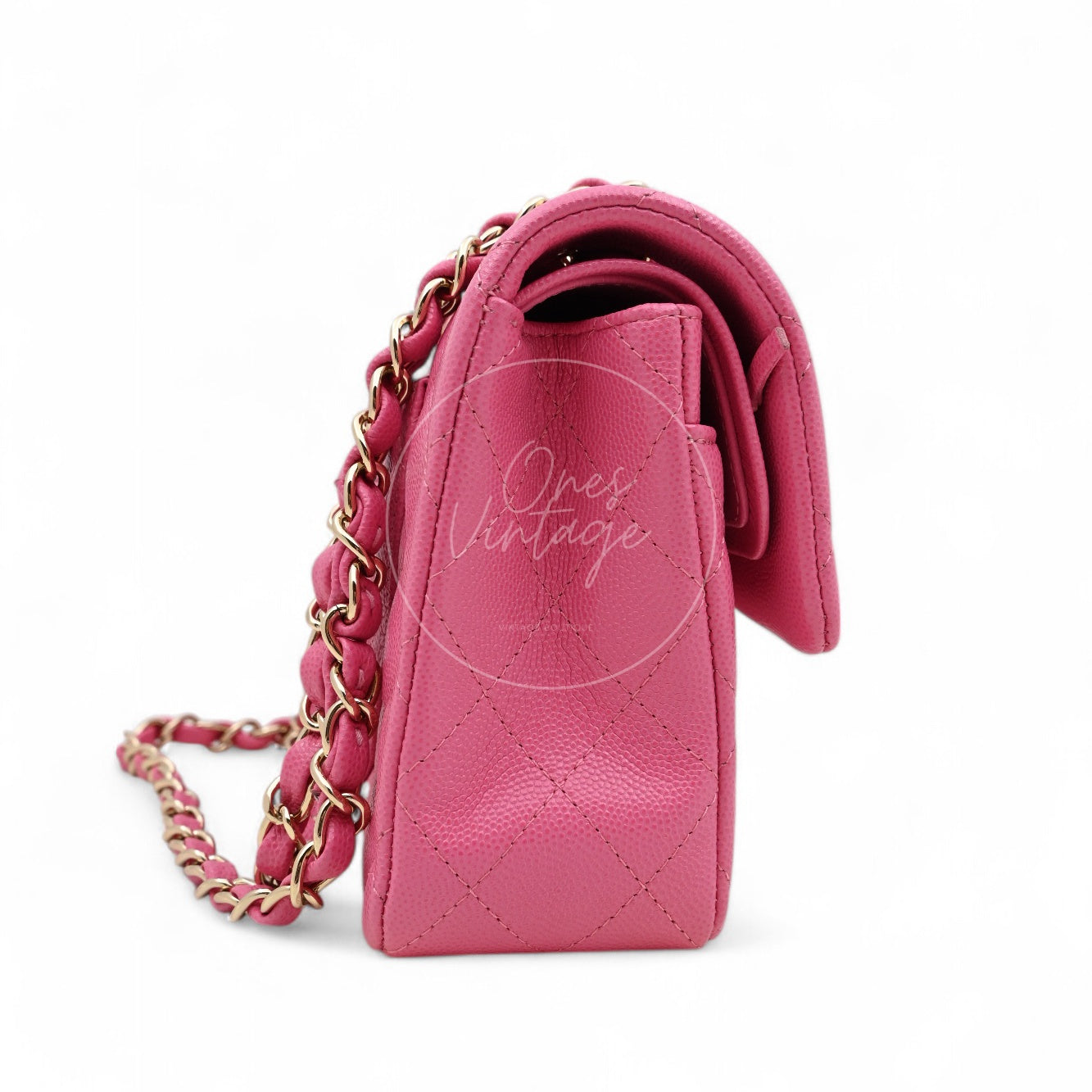 [Pre-owned] Chanel CF23 Small Classic Flap Bag Caviar Pink