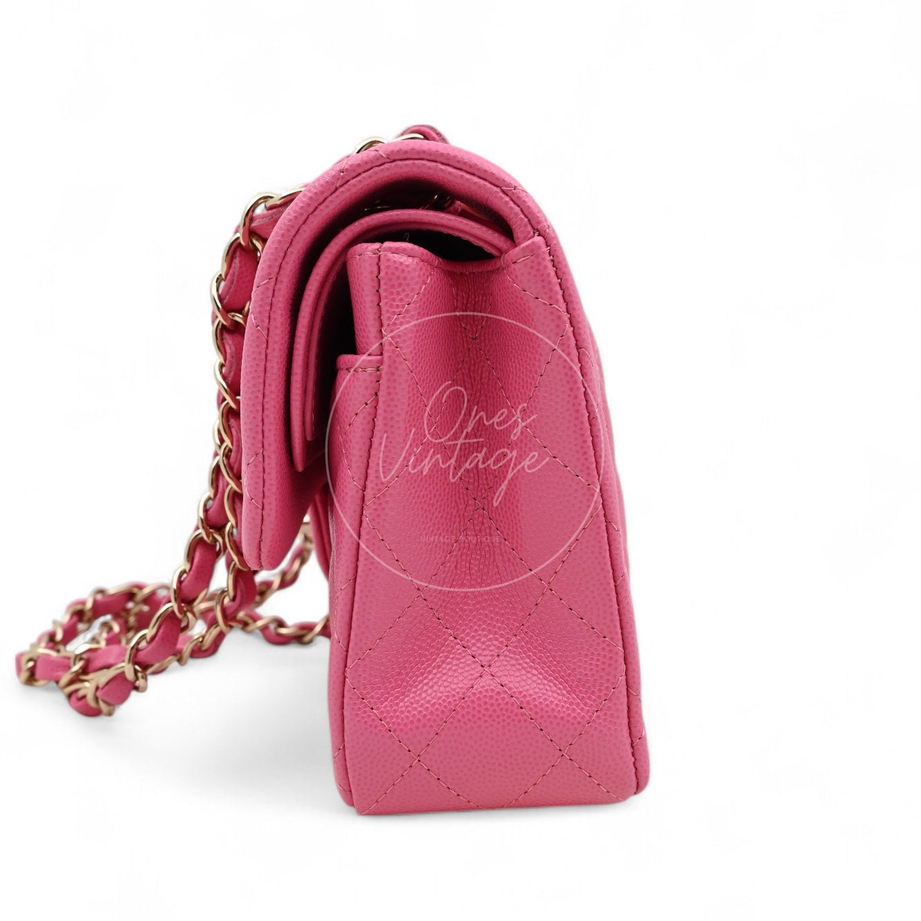 [Pre-owned] Chanel CF23 Small Classic Flap Bag Caviar Pink