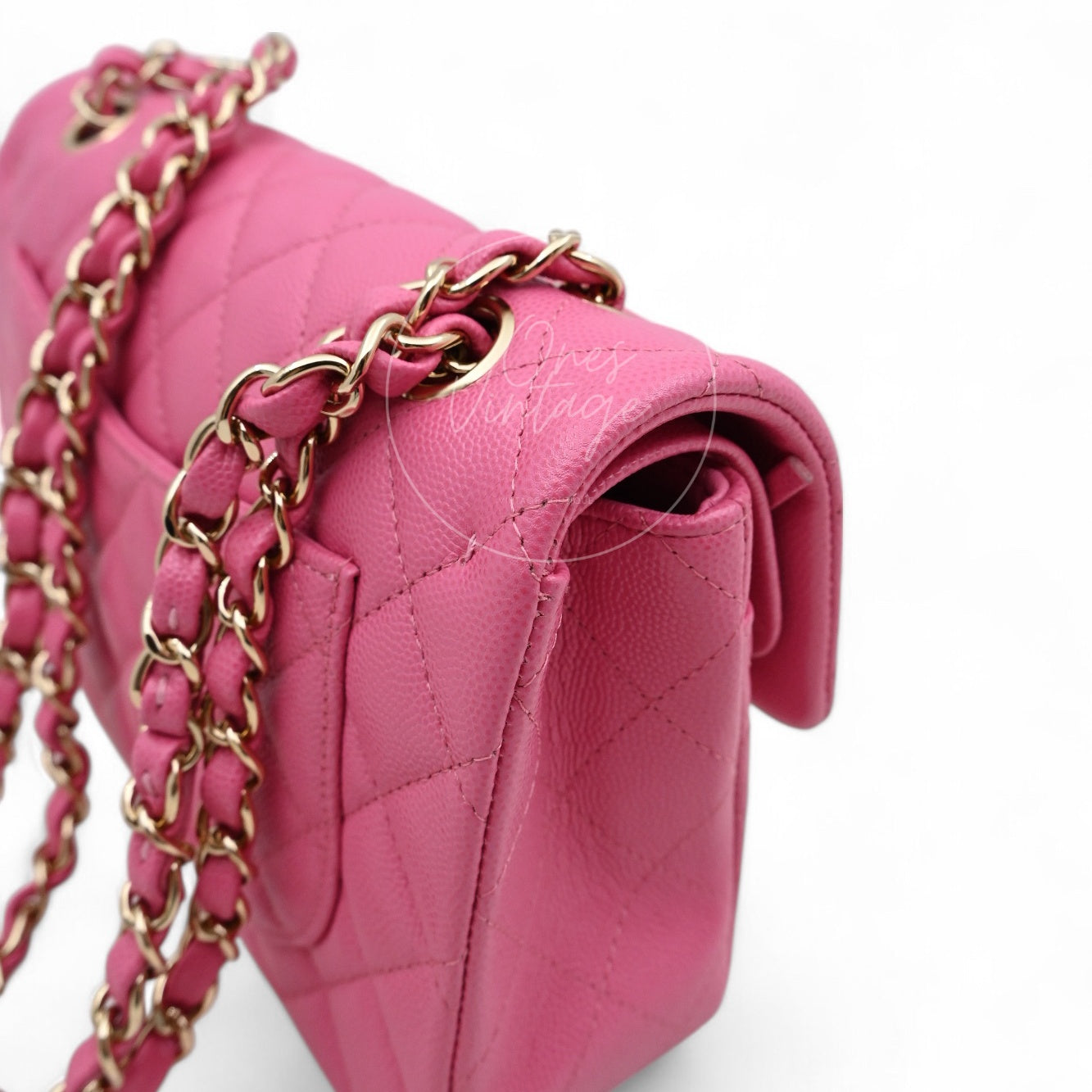 [Pre-owned] Chanel CF23 Small Classic Flap Bag Caviar Pink