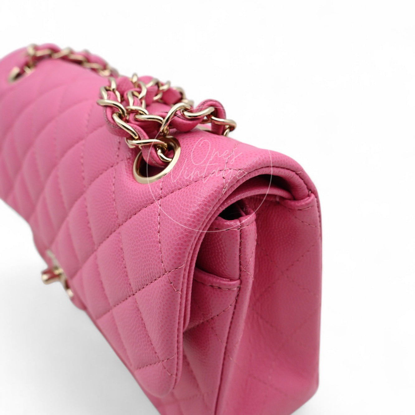 [Pre-owned] Chanel CF23 Small Classic Flap Bag Caviar Pink
