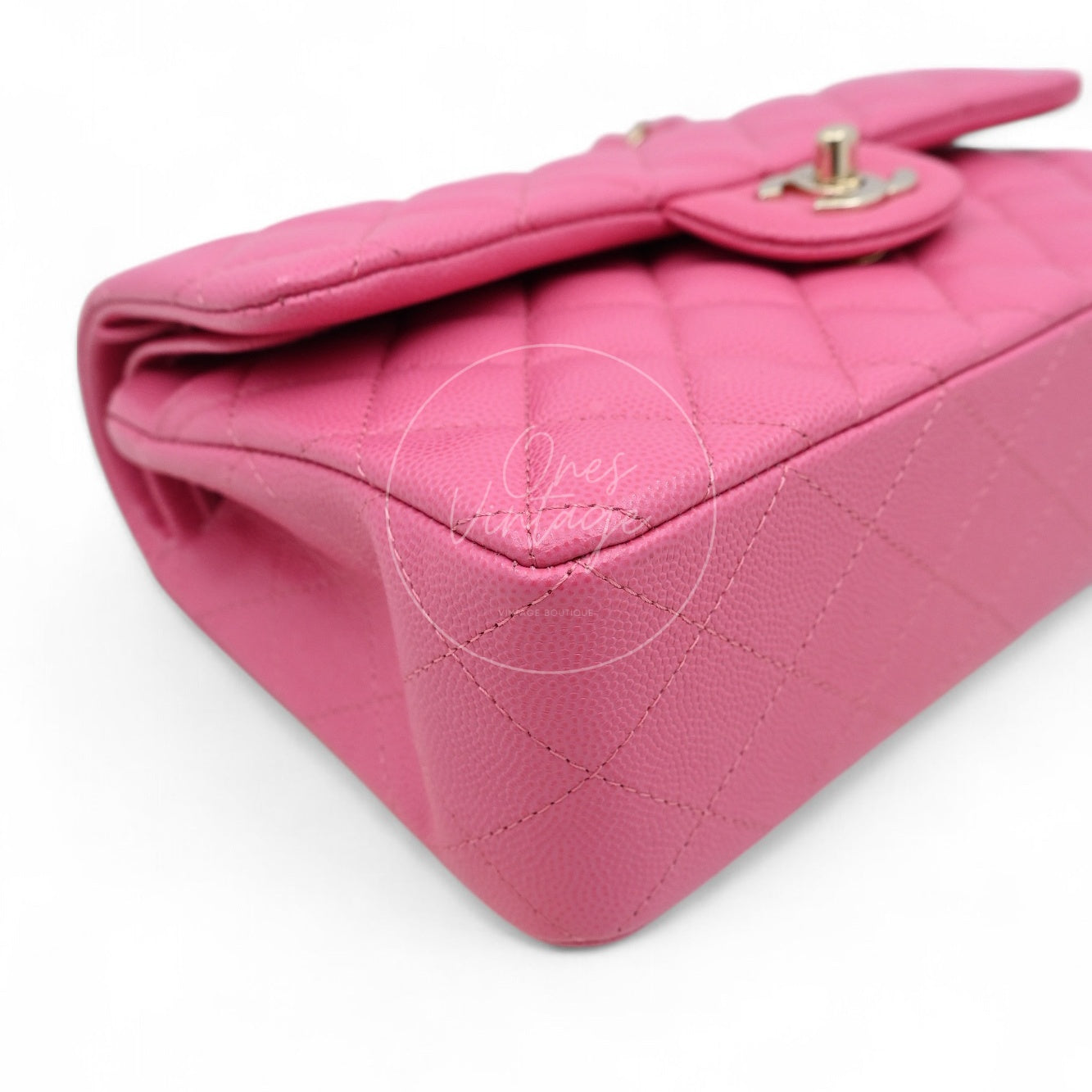 [Pre-owned] Chanel CF23 Small Classic Flap Bag Caviar Pink