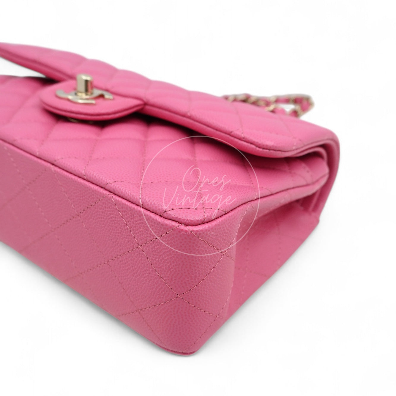[Pre-owned] Chanel CF23 Small Classic Flap Bag Caviar Pink
