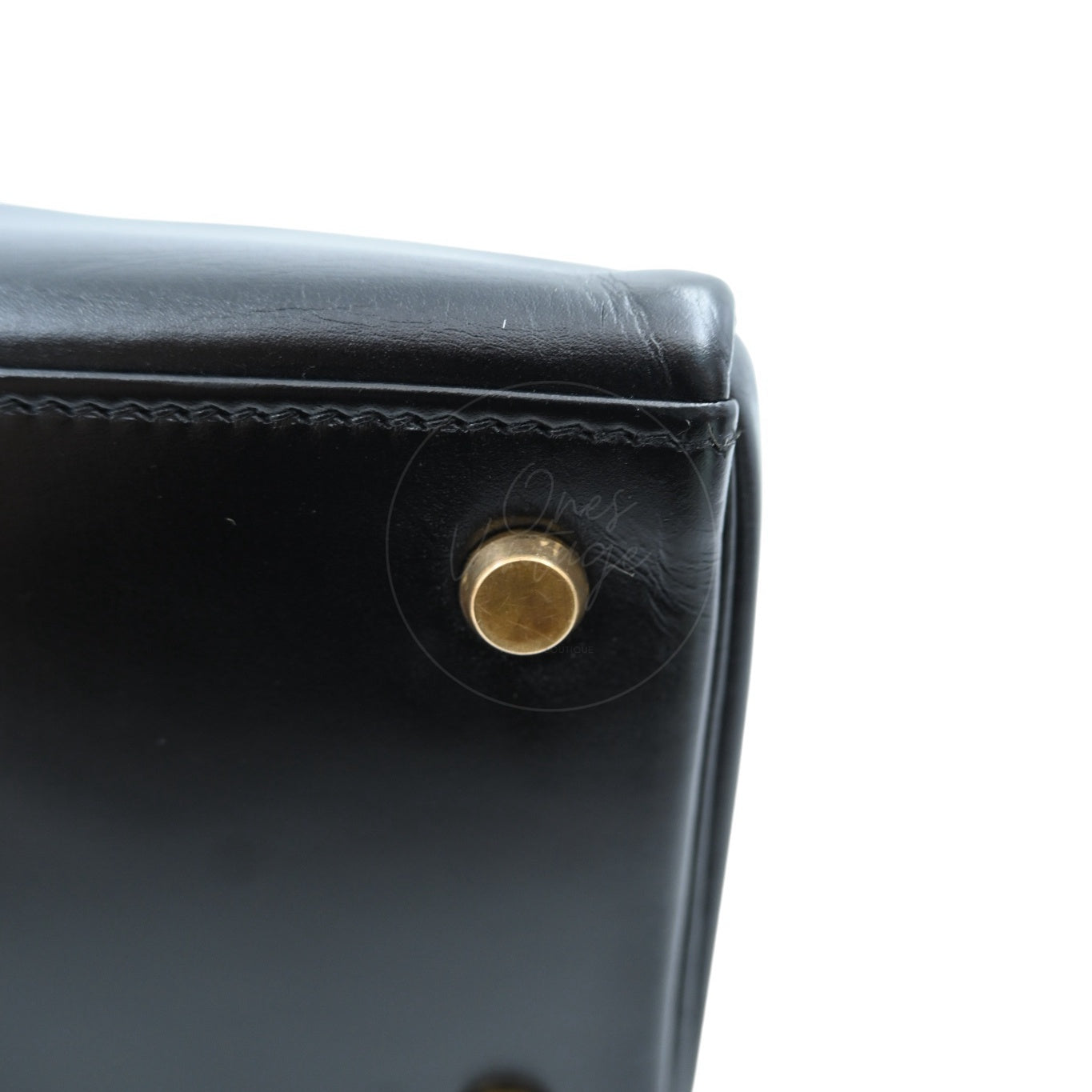 [Pre-owned] Hermes Kelly 28 Box Black GHW