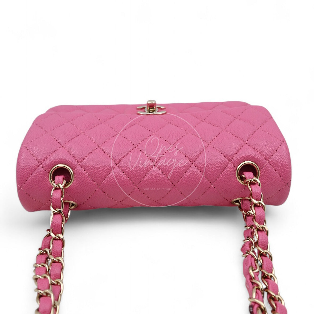 [Pre-owned] Chanel CF23 Small Classic Flap Bag Caviar Pink
